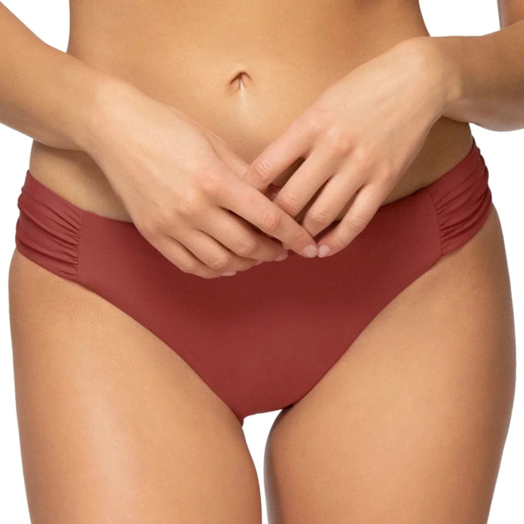 Sunsets Femme Fatale Hipster Bikini Bottom 22B Tuscan Red Front