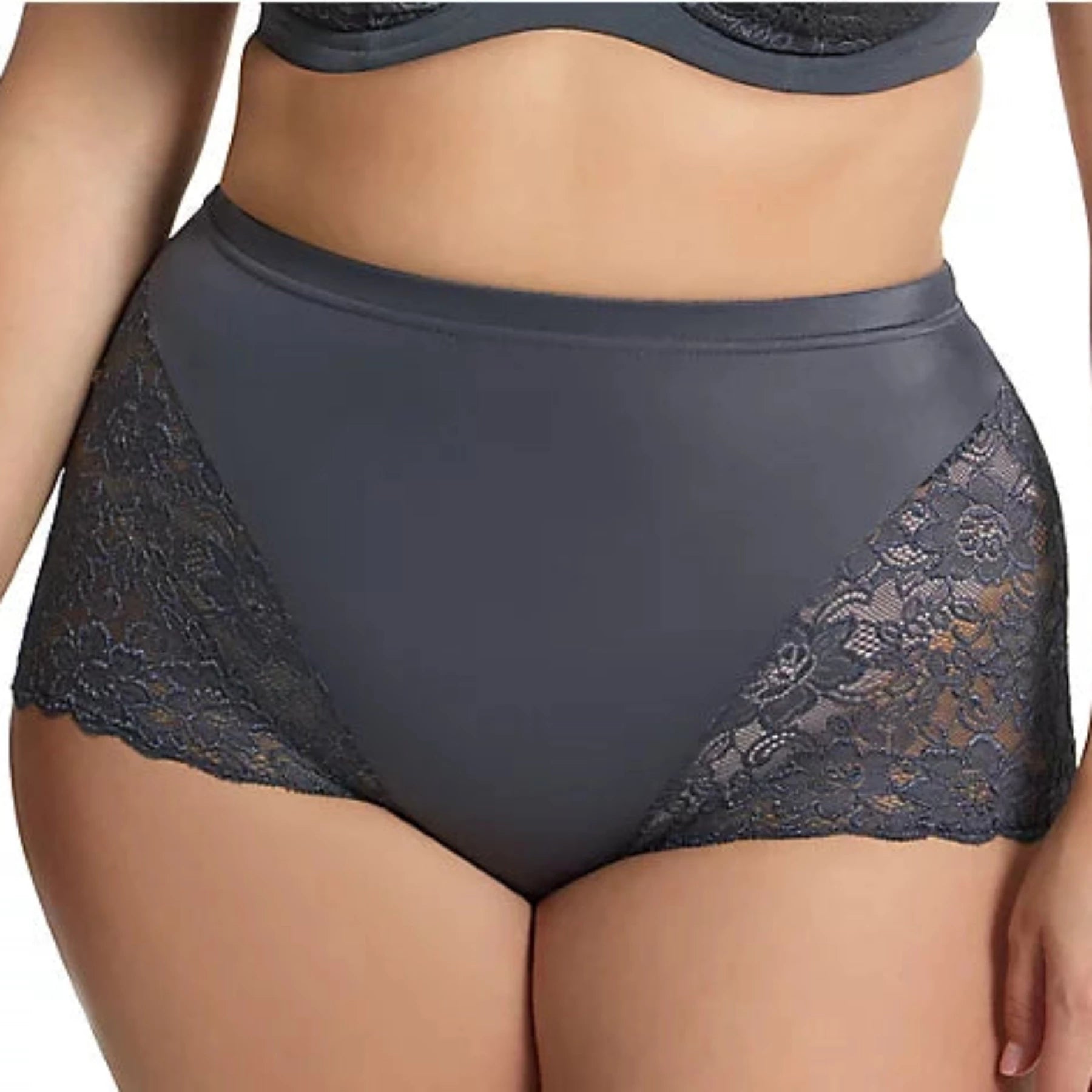 Cheeky Stretch Lace Panty 3311 - Steel Grey