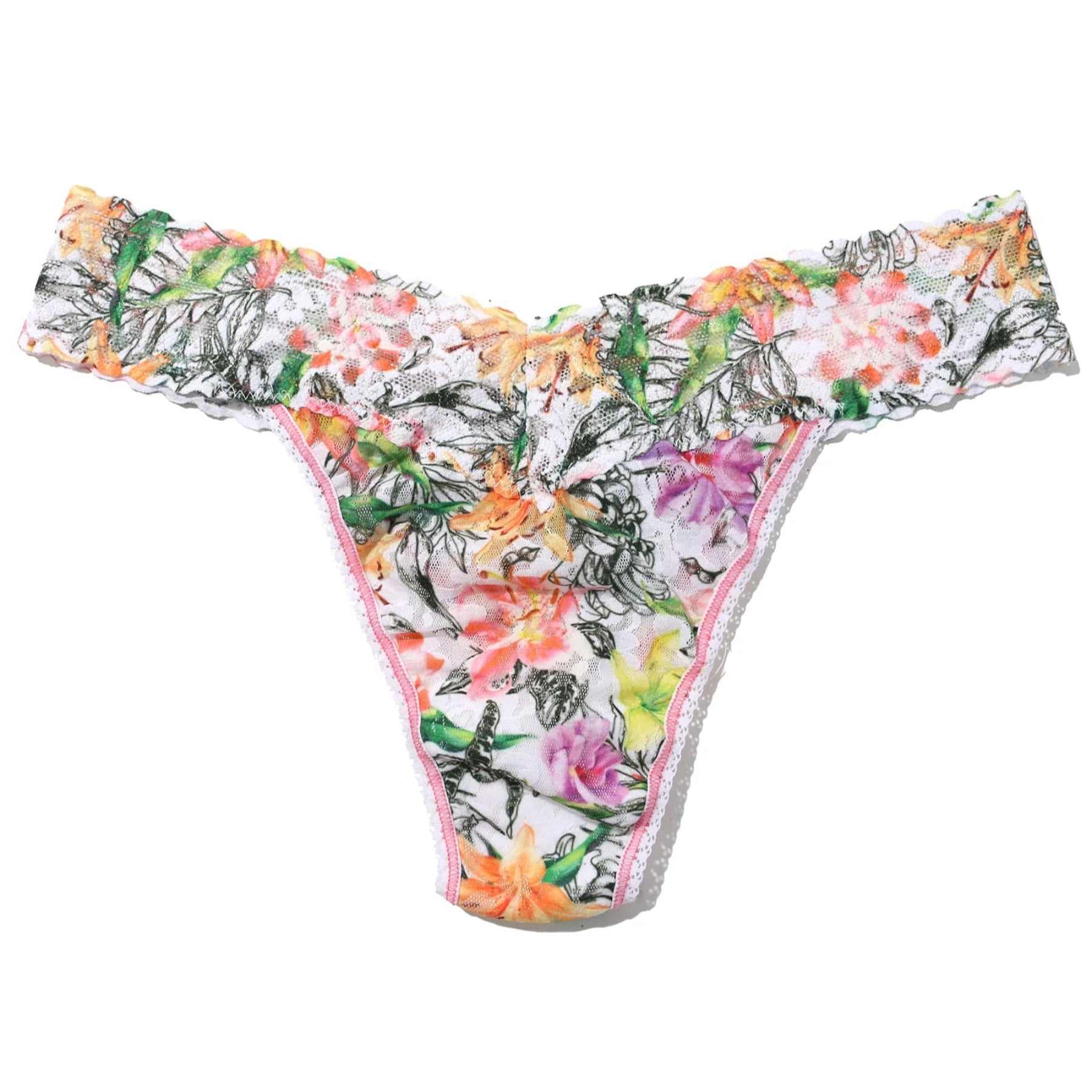 Printed Signature Lace Original Rise Thong PR4811 - Botany (BOTW)