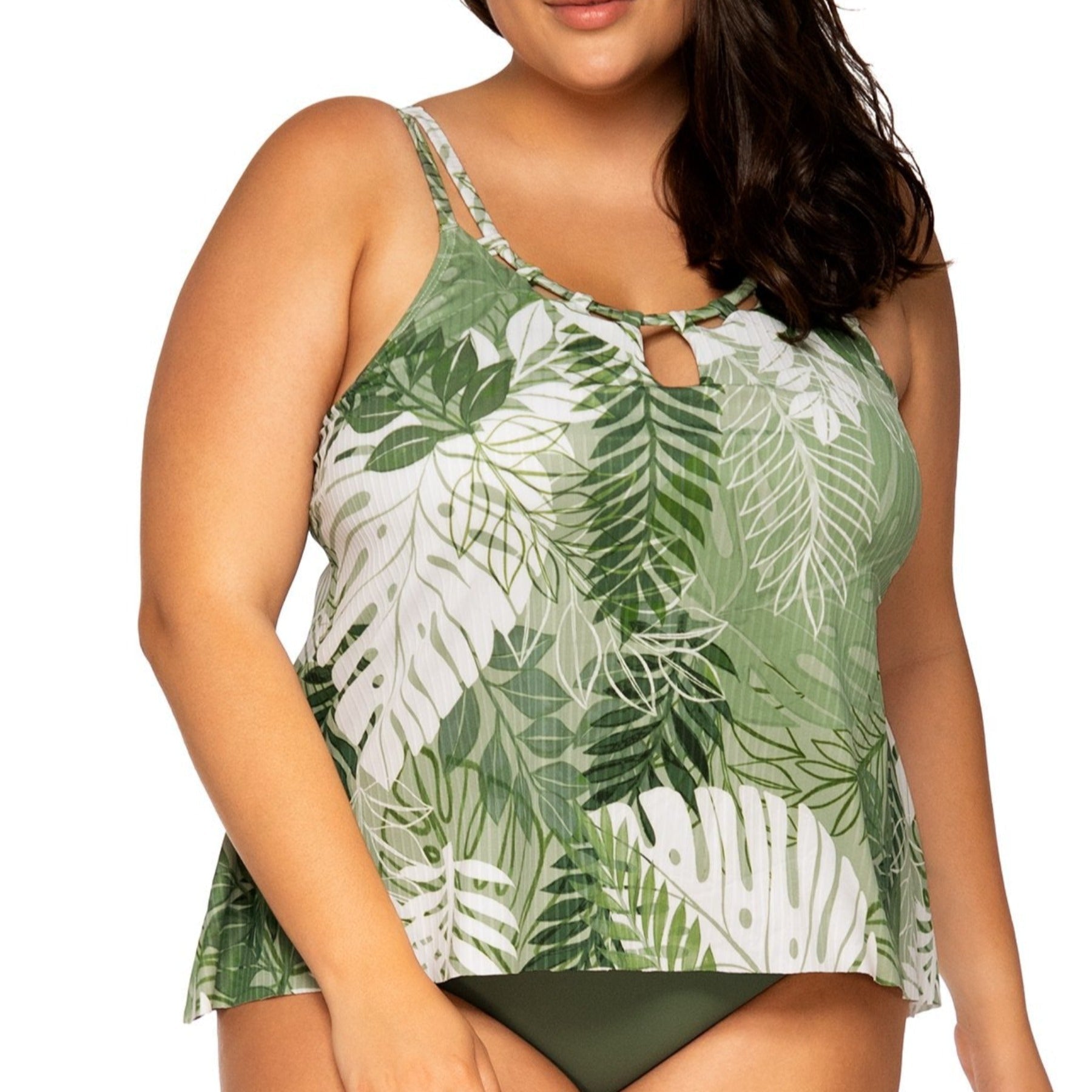 Sunsets High Seas High Waist Bikini Bottom 97B Olive Set