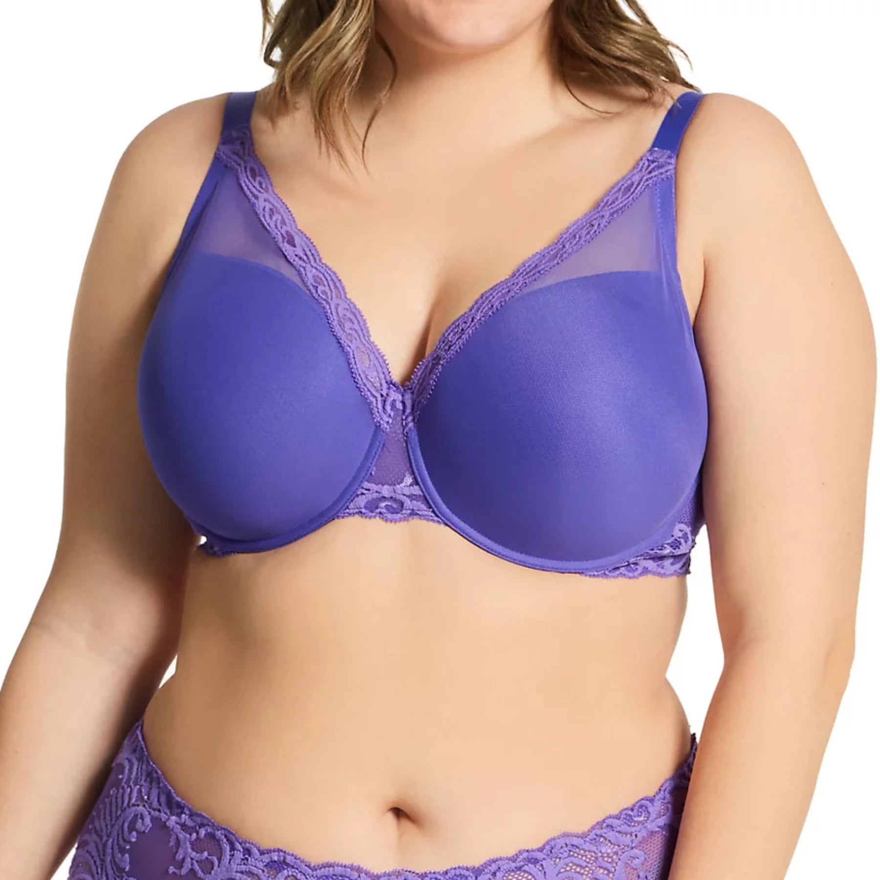 Natori Feathers Full Figure Contour Underwire Bra 741299 - Blue Lavender