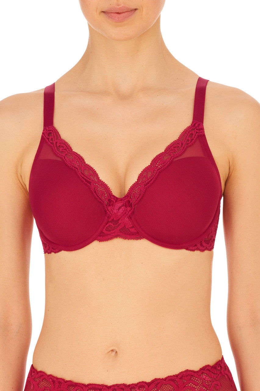 Natori Feathers Full Figure Contour Underwire Bra 741299 - Pomegranate