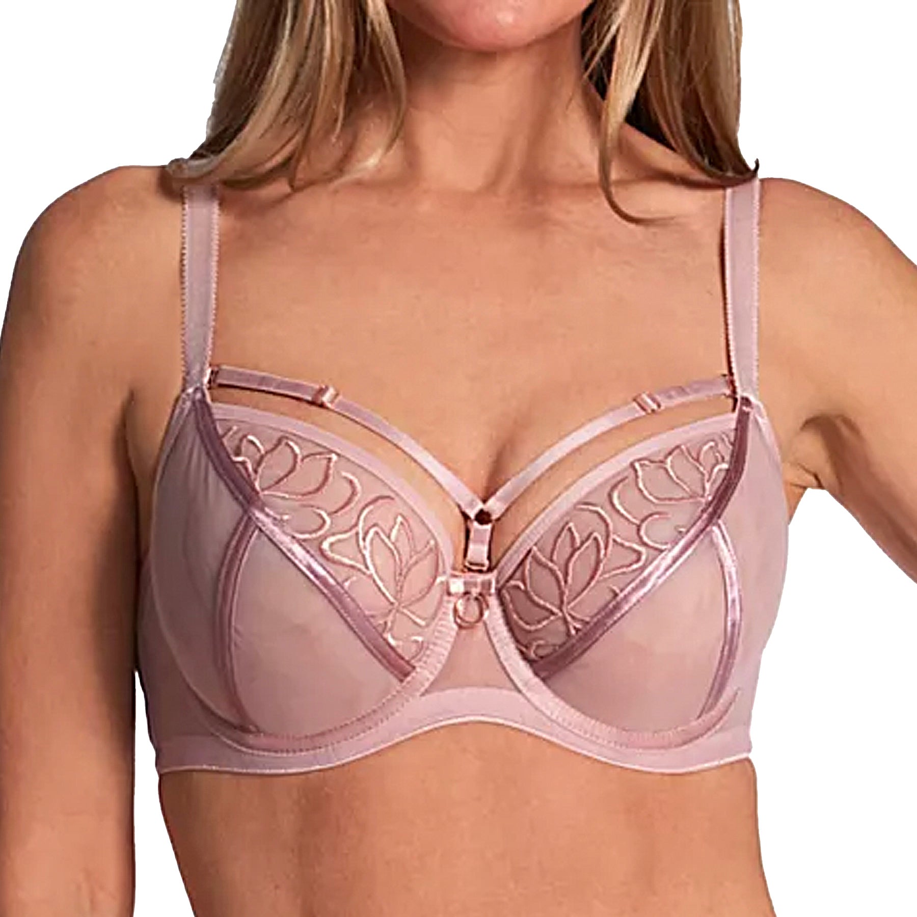 Fit Fully Yours Alexa See-Thru Bra B2151 Vintage Rose Front