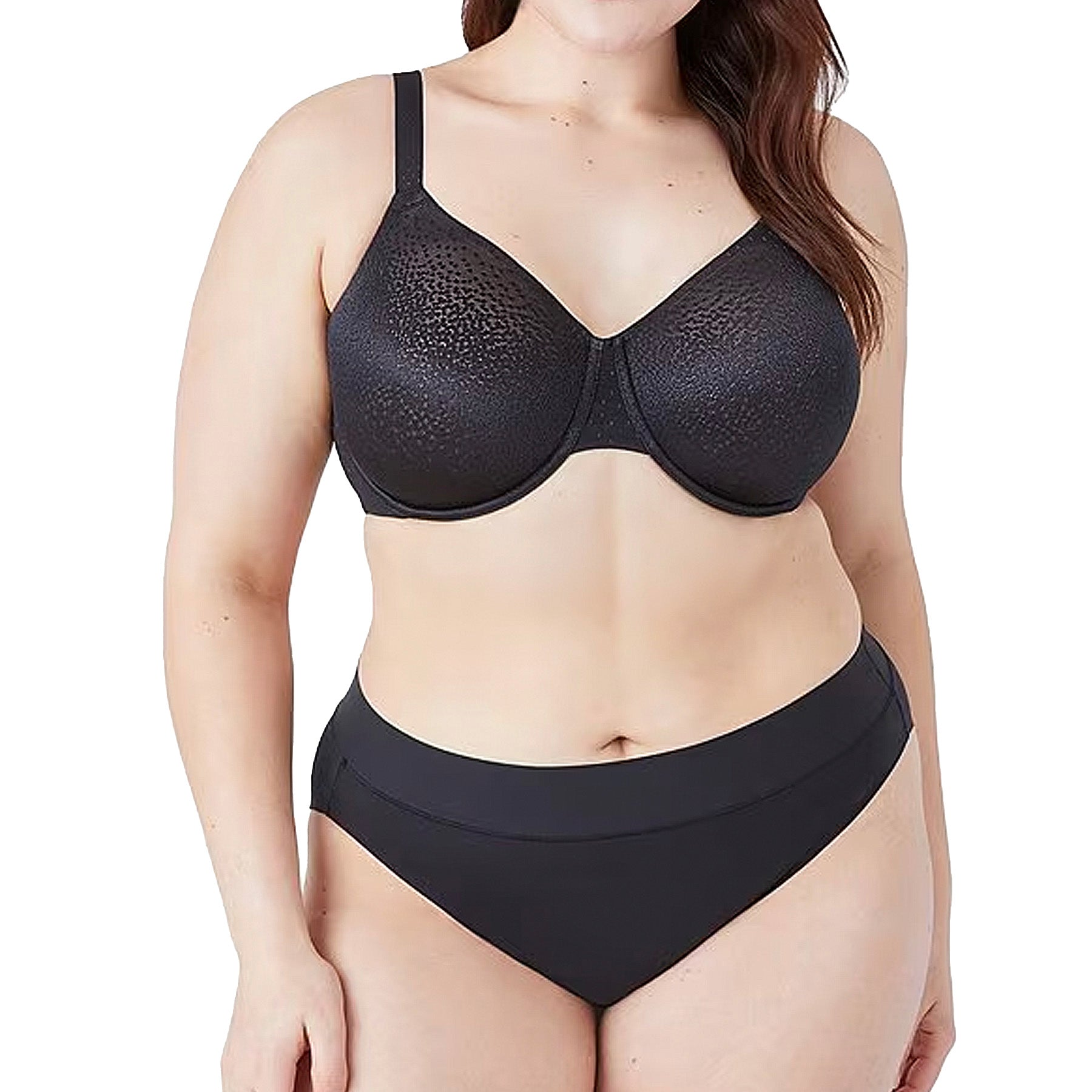 Wacoal Back Appeal Full Cup Underwire Bra 855403 Black Set