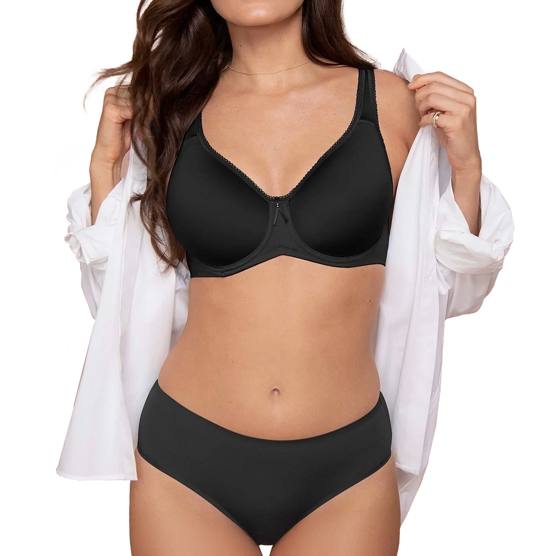 Wacoal Basic Beauty Spacer Contour Underwire Bra 853192 Black Set