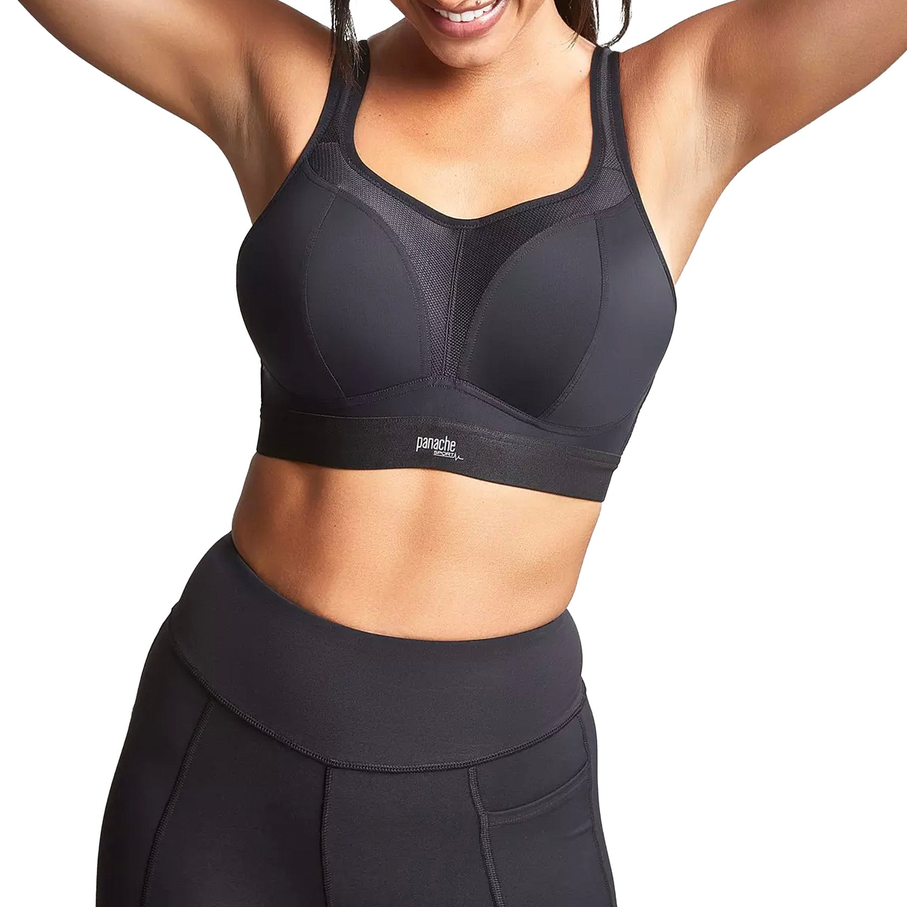 Panache Boundless Non Wired Sports Bra 7341B Black Set