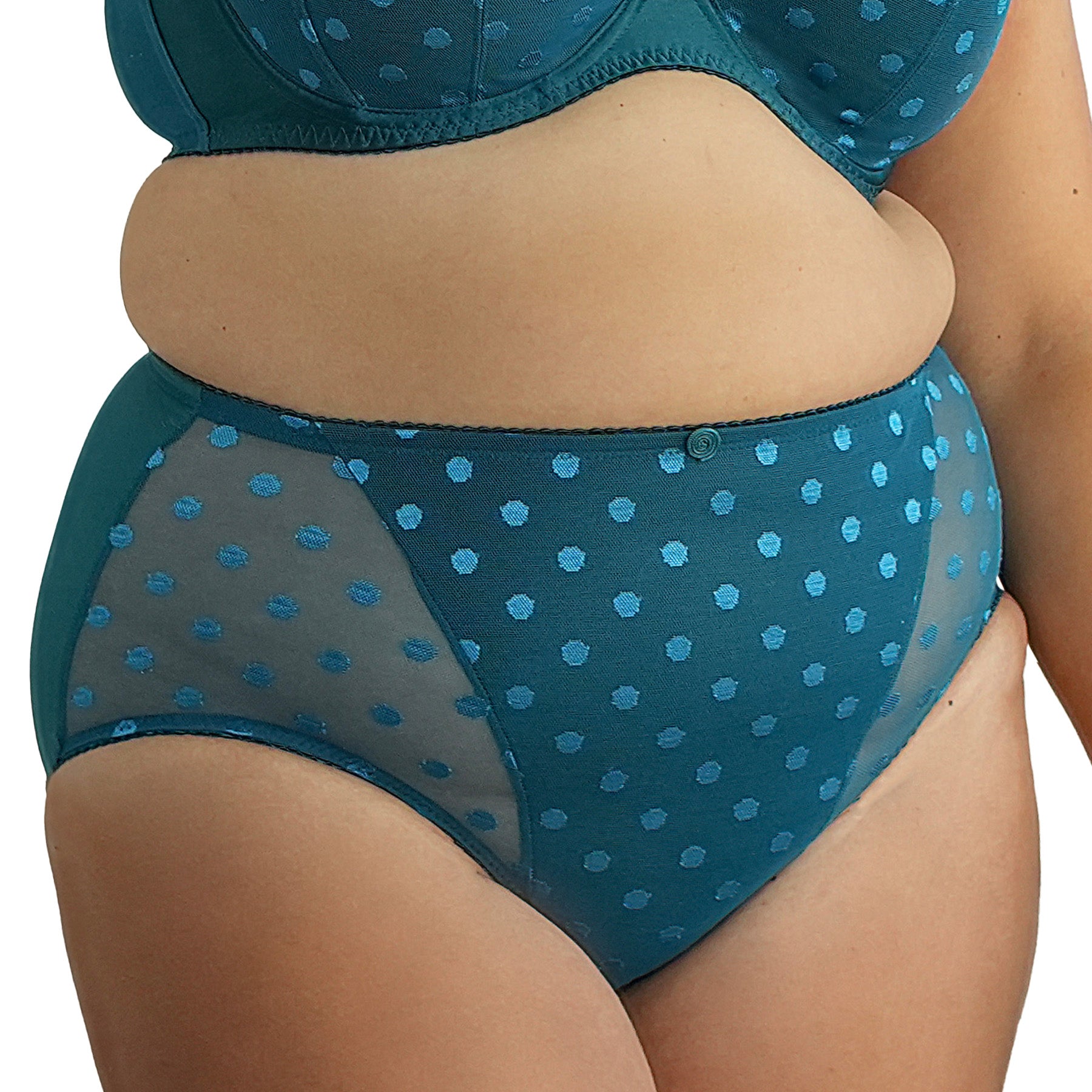 Fit Fully Yours Carmen Polka Dot Brief U2493 Blue Coral
