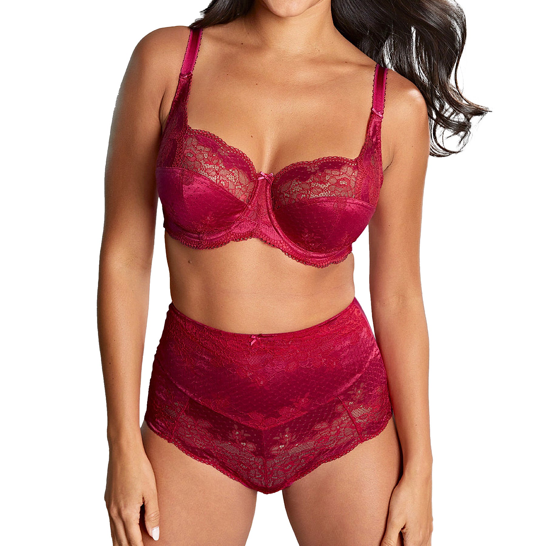 Panache Clara Full Cup Bra 7255 Orchid Red Set
