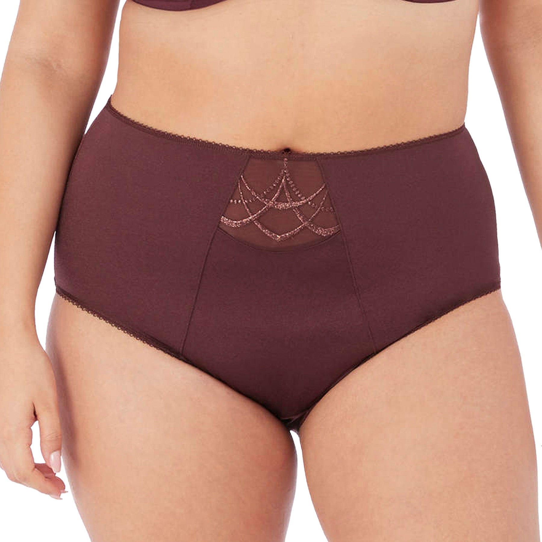 Elomi Cate Full Brief EL4036 Raisin Front