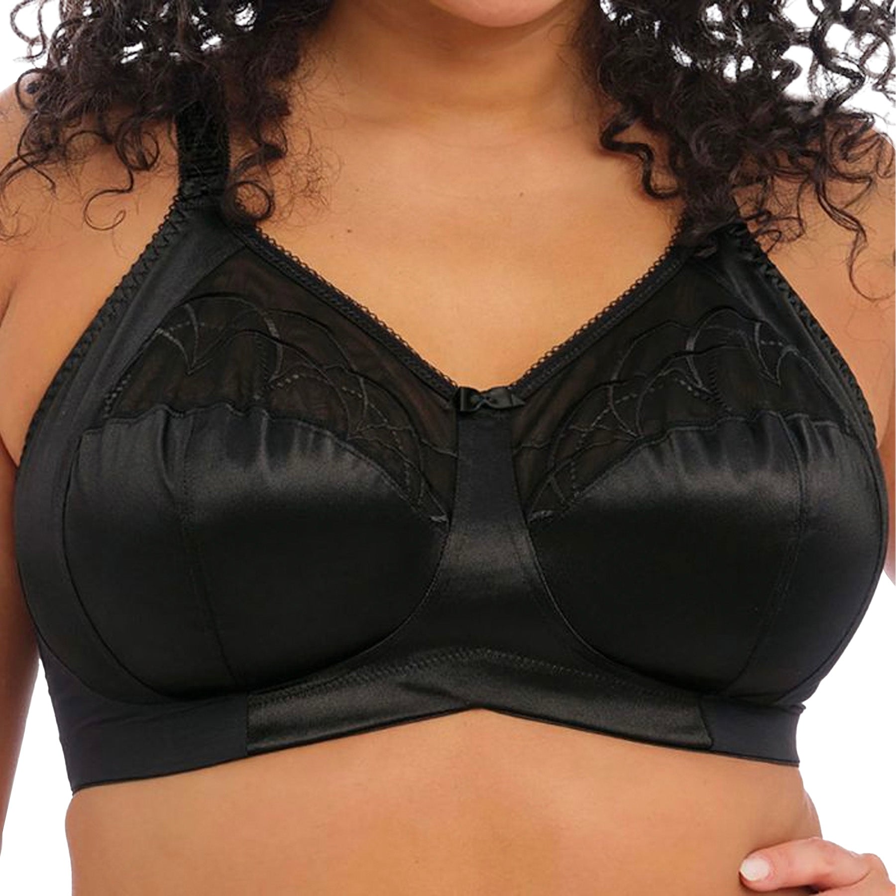 Elomi Cate Soft Cup Bra EL4033 Black Front