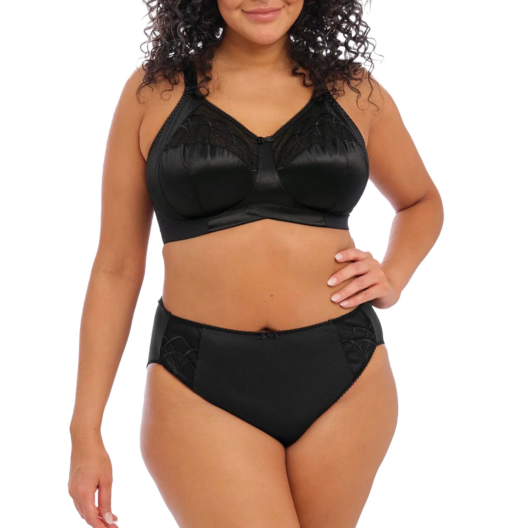 Elomi Cate Soft Cup Bra EL4033 Black Set