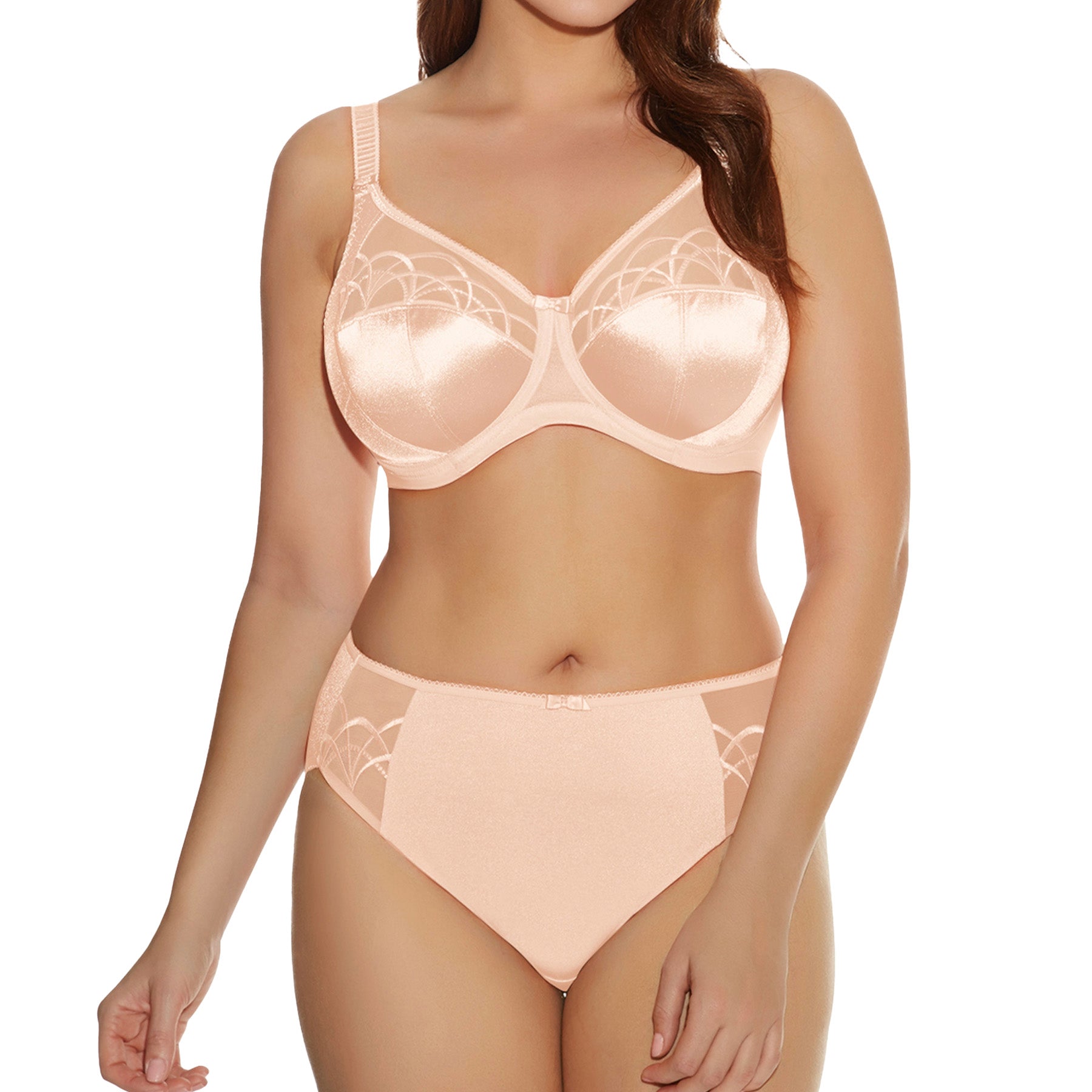 Elomi Cate Underwire Full Cup Banded Bra EL4030 Latte Set