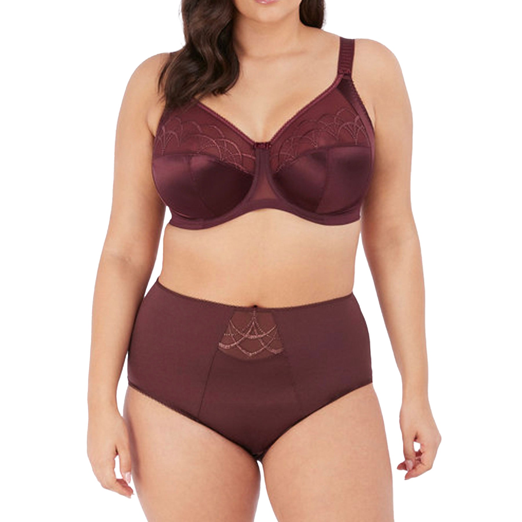 Elomi Cate Underwire Full Cup Banded Bra EL4030 Raisin Set