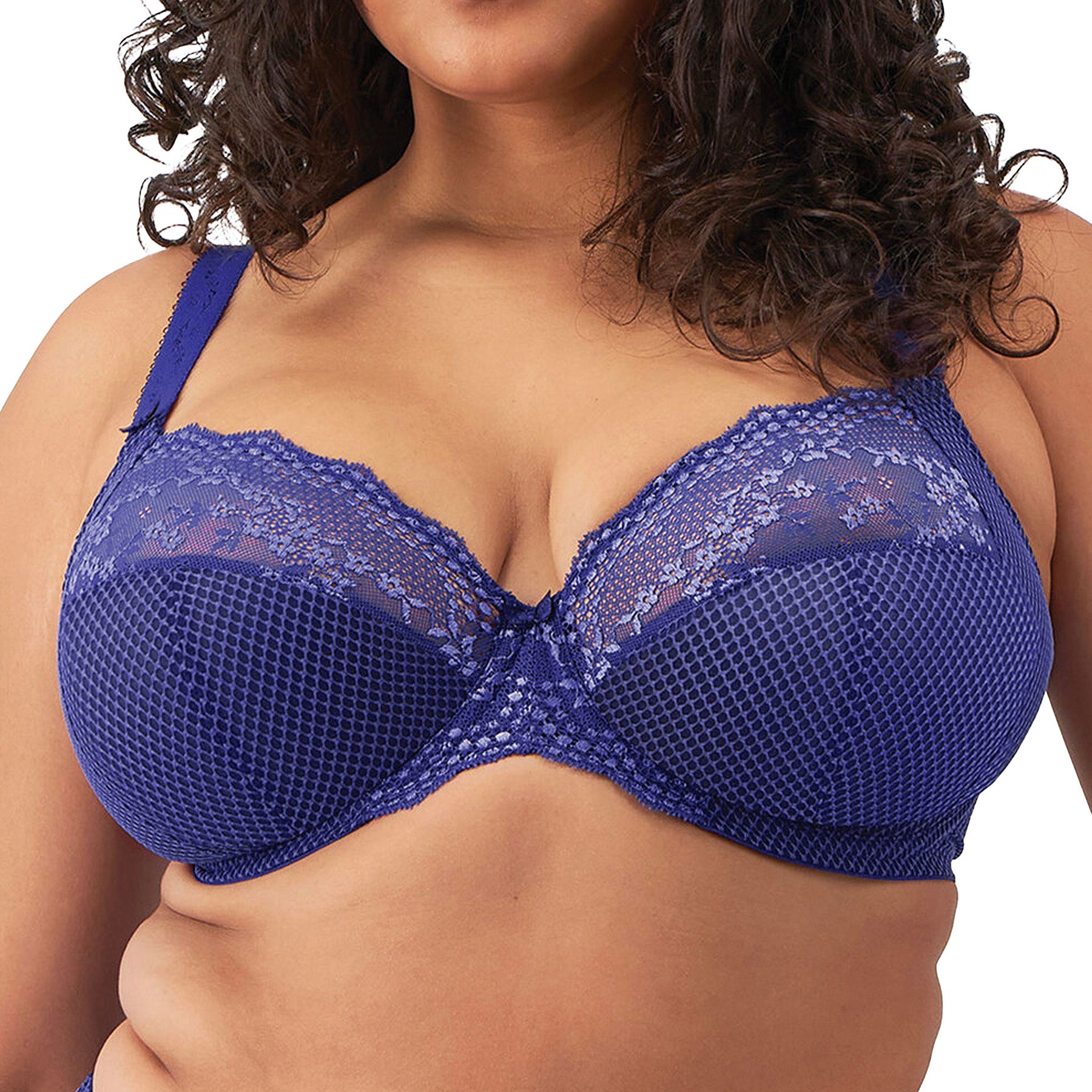 Elomi Charley UW Stretch Plunge Bra EL4382 Ultra Marine Front
