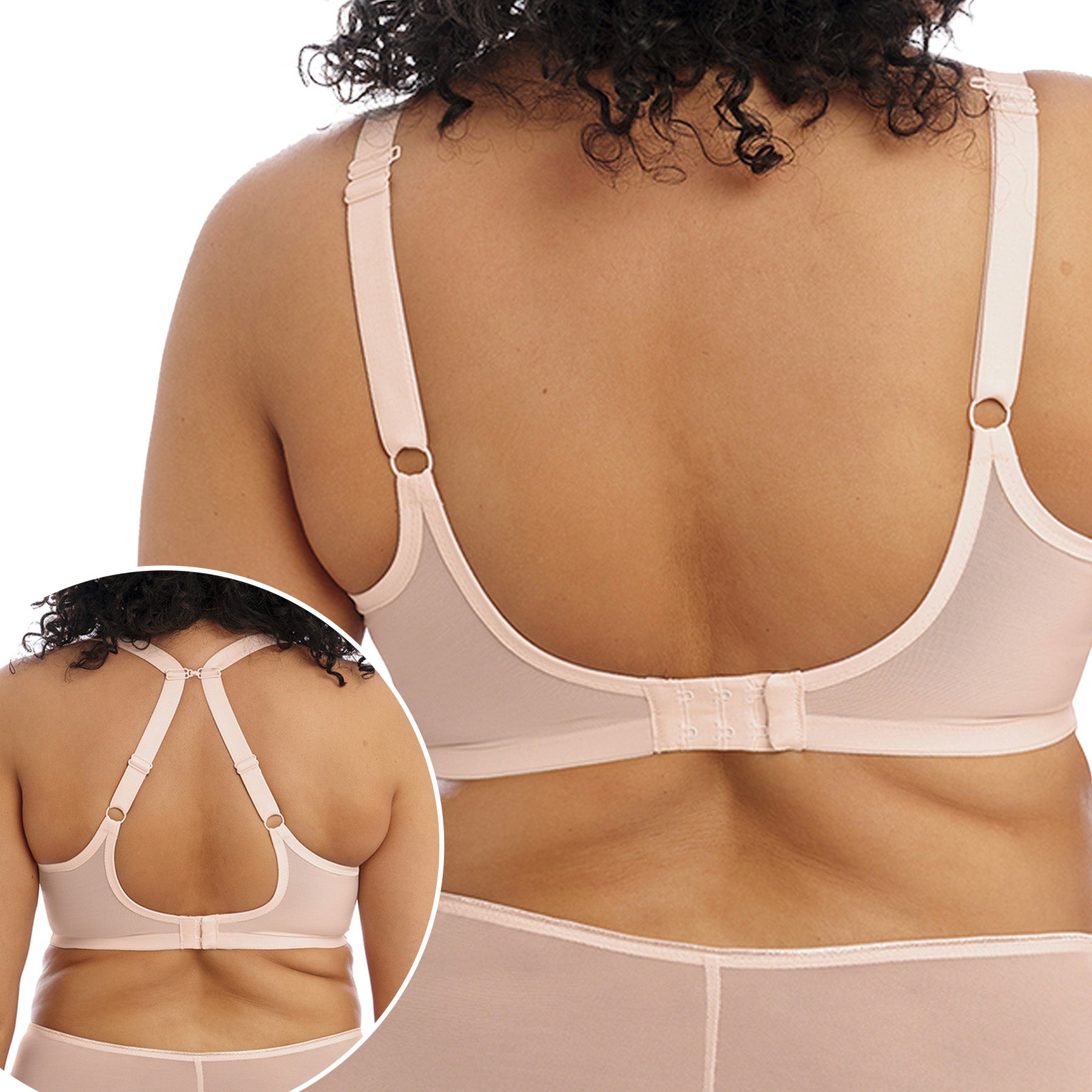 Elomi Matilda UW Plunge Bra EL8900 Pearl Blush Back