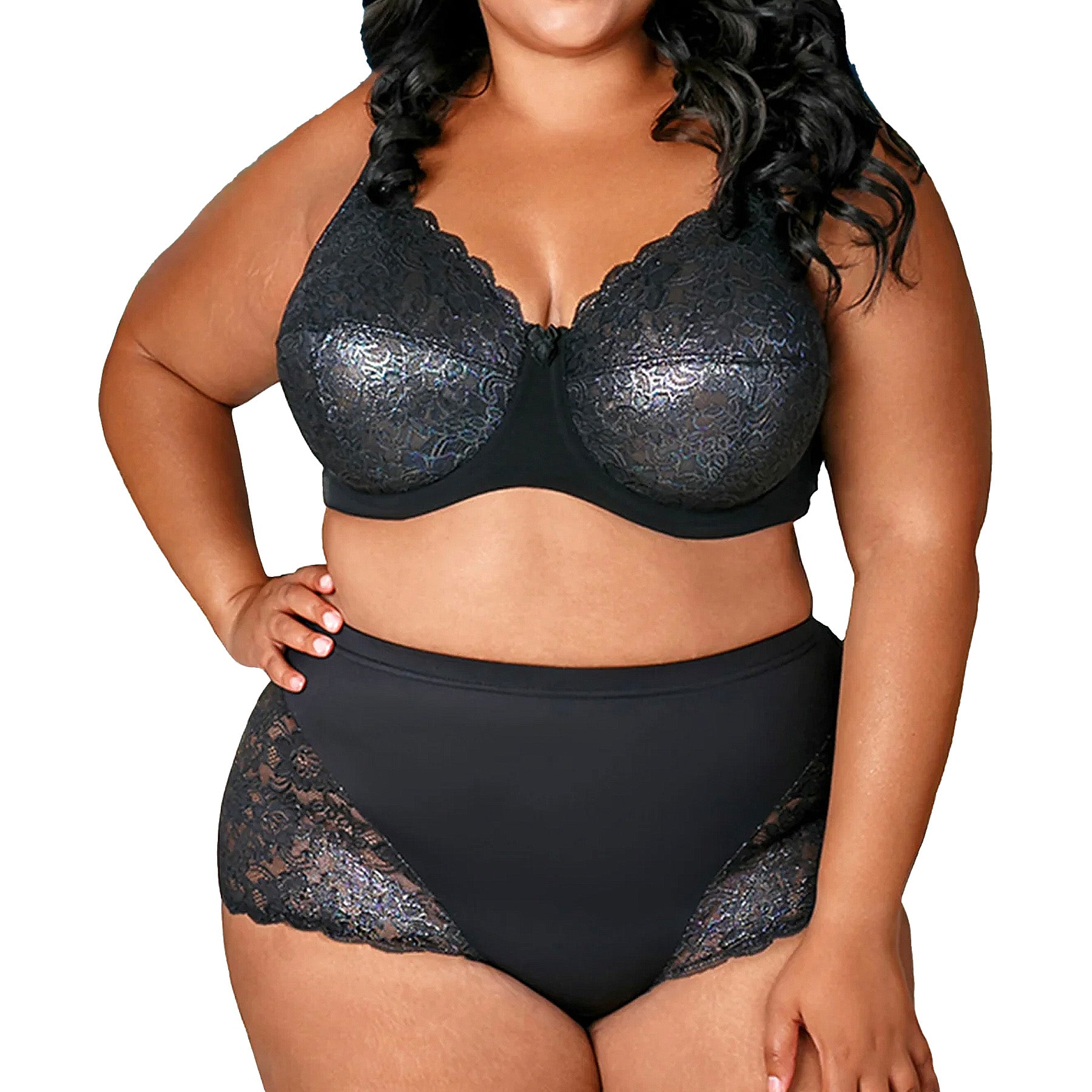Elila Cheeky Stretch Lace Panty 3311 Mermaid Set