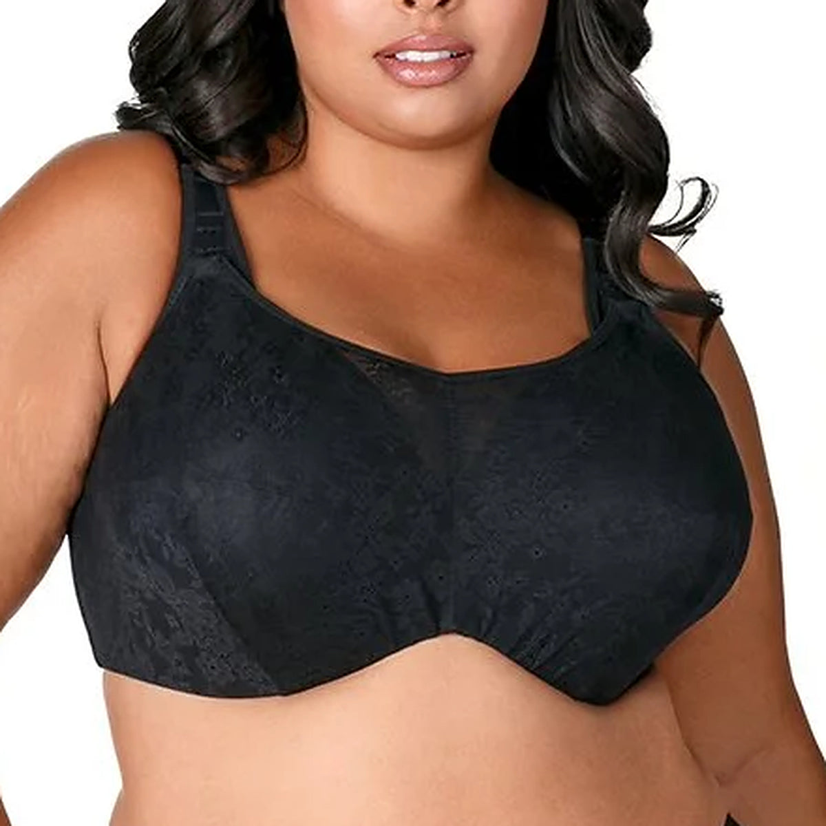 Elila Curvy Chic Nursing Cami Underwire Bra 2022 Black Front