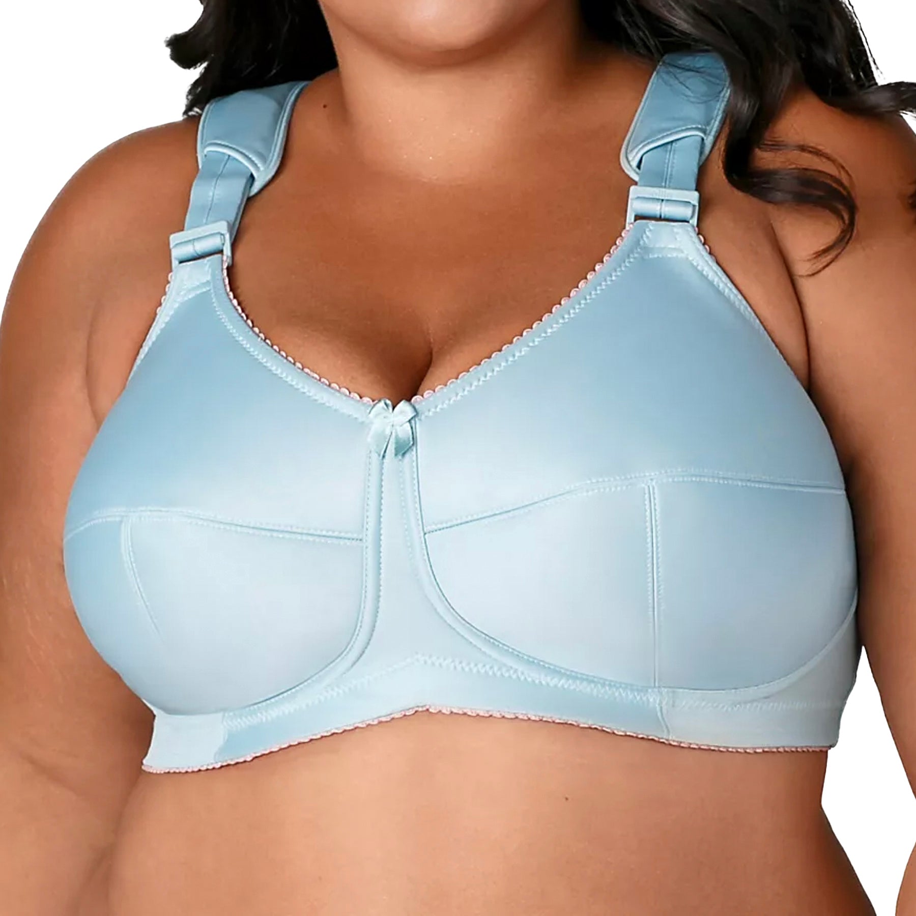 Elila Full Coverage Wireless Soft Cup Bra 1505 Aqua Sky Front