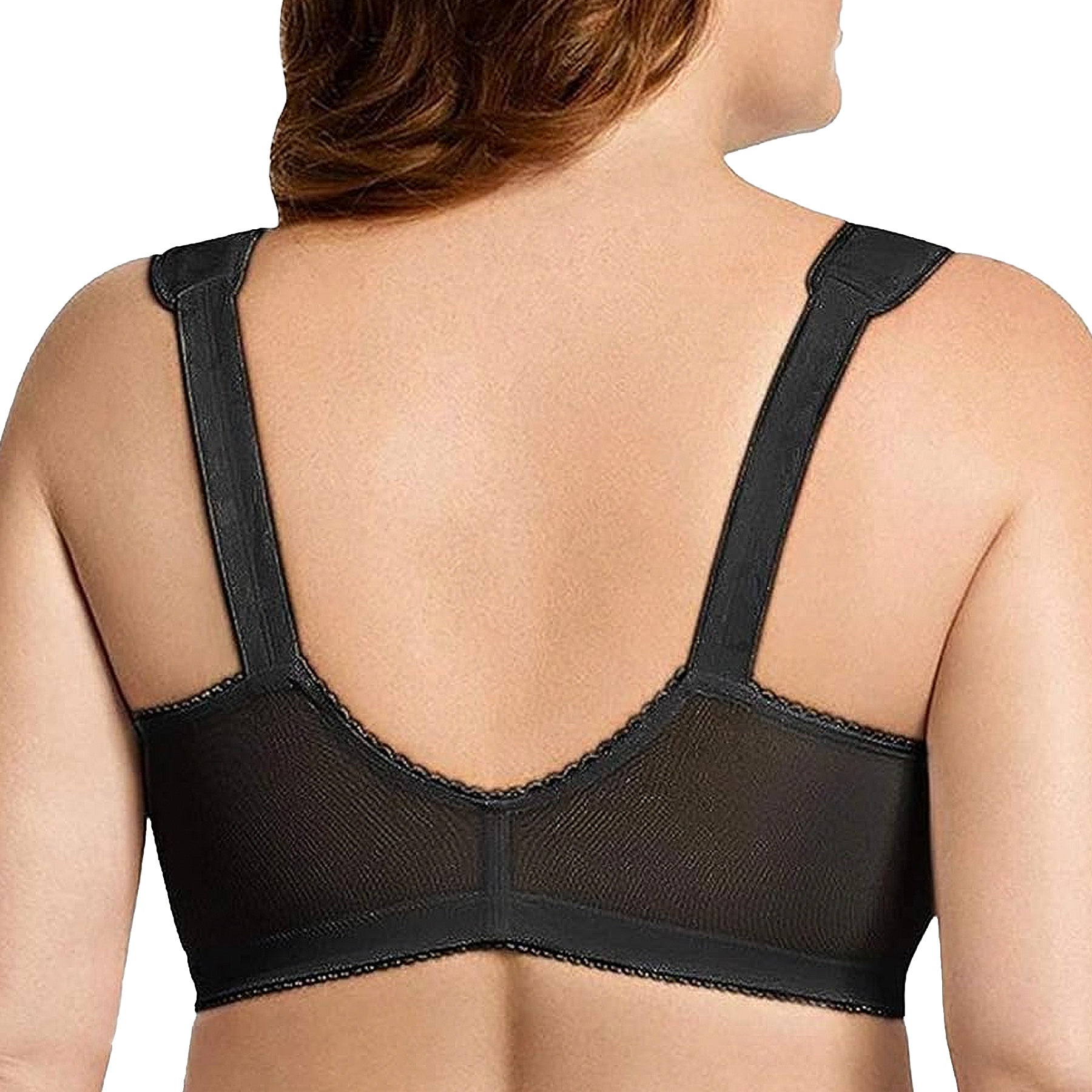 Elila Jacquard Front Hook Softcup 1515 Black Back