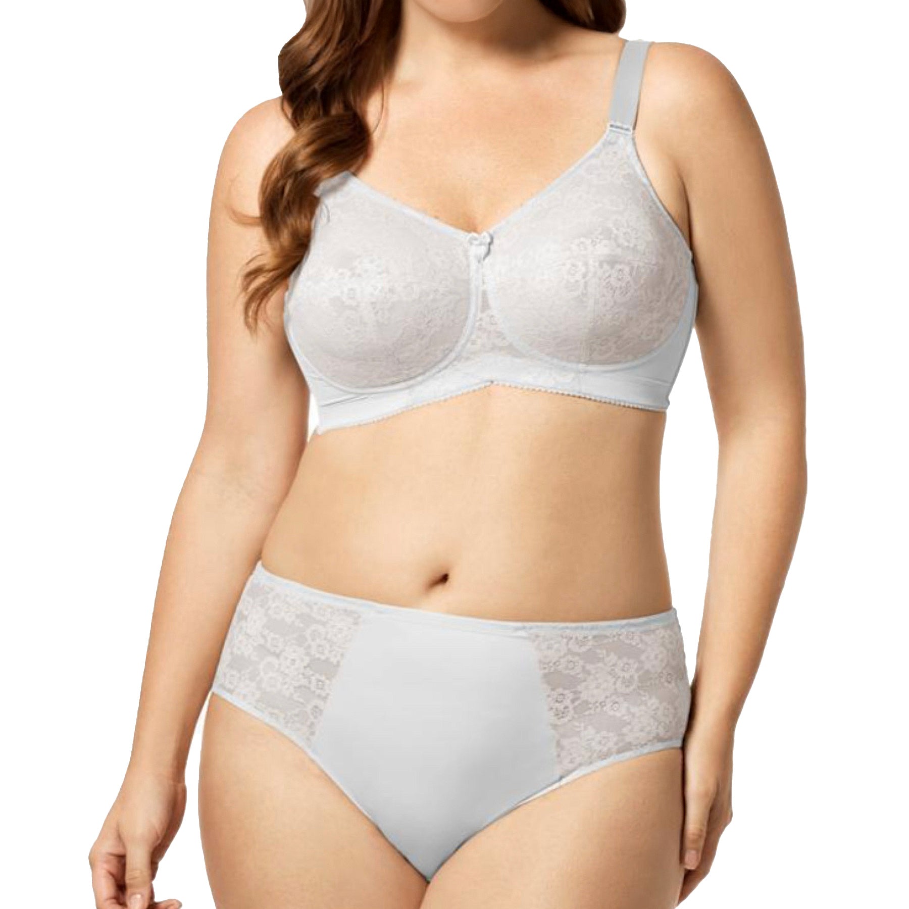 Elila Lace Soft Cup Bra 1303 White Set