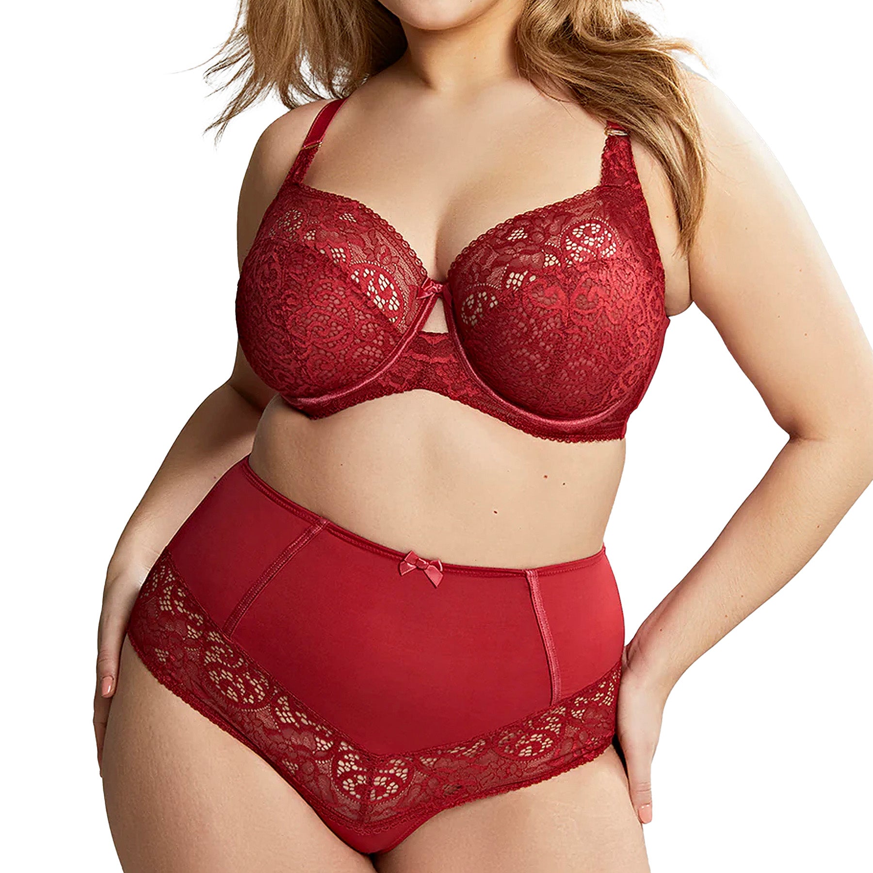 Panache Sculptresse Estel High Waist Brief 9684 Raspberry Set