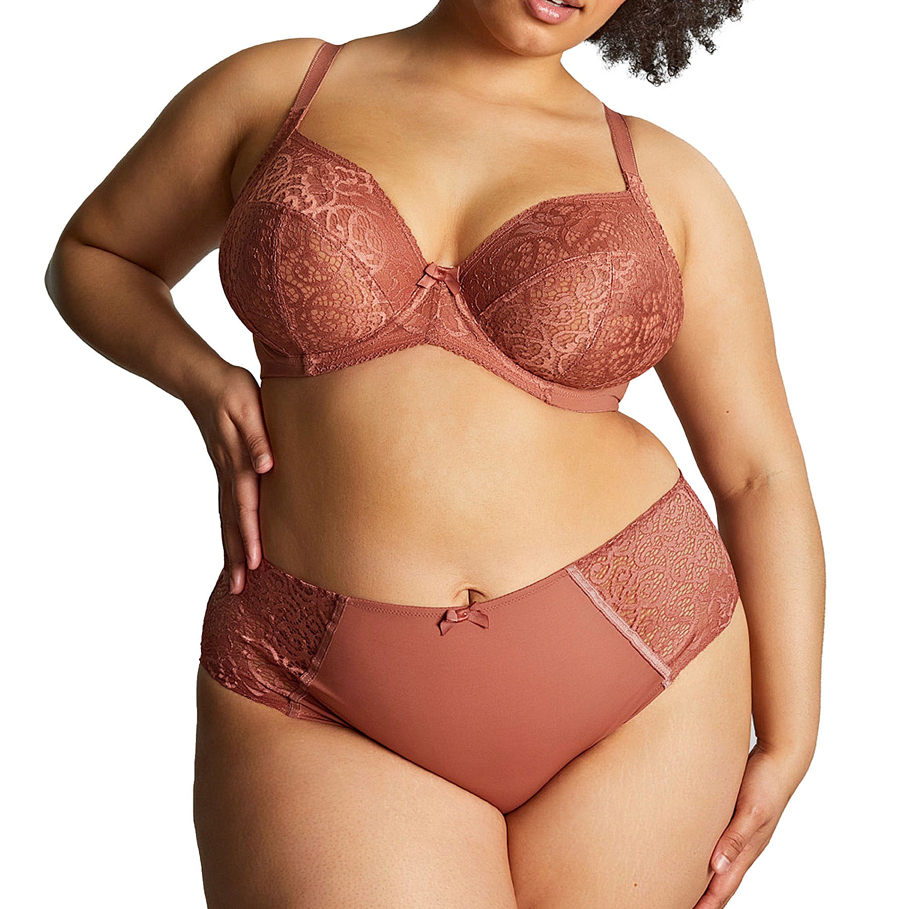Panache Sculptresse Estel Plunge Bra 9686 Rose Gold Set