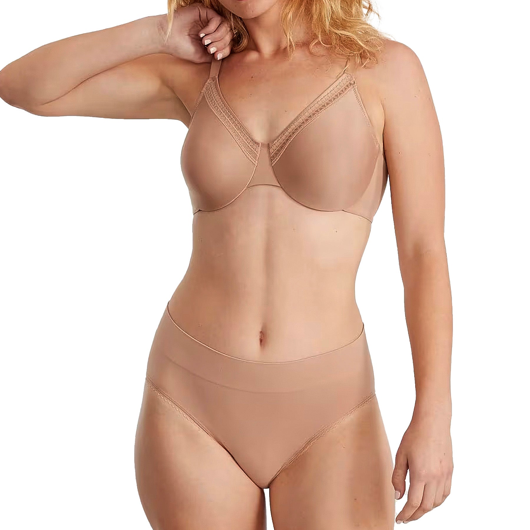 Wacoal Feeling Flexible Hi-Cut Brief Panty 871332 Tan Set