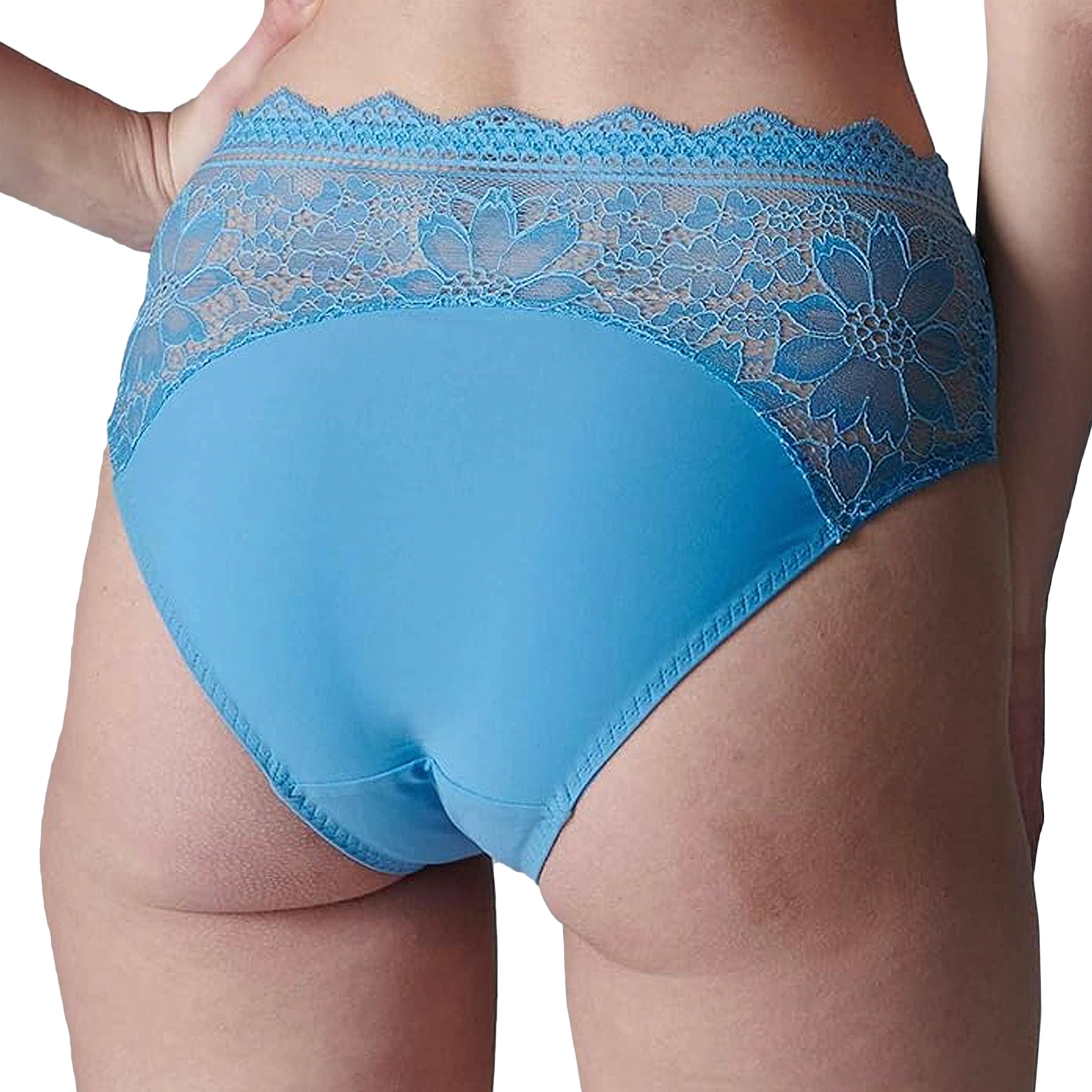 Simone Perele Freesia High Waist Brief 1A1770 Himalayan Blue Back
