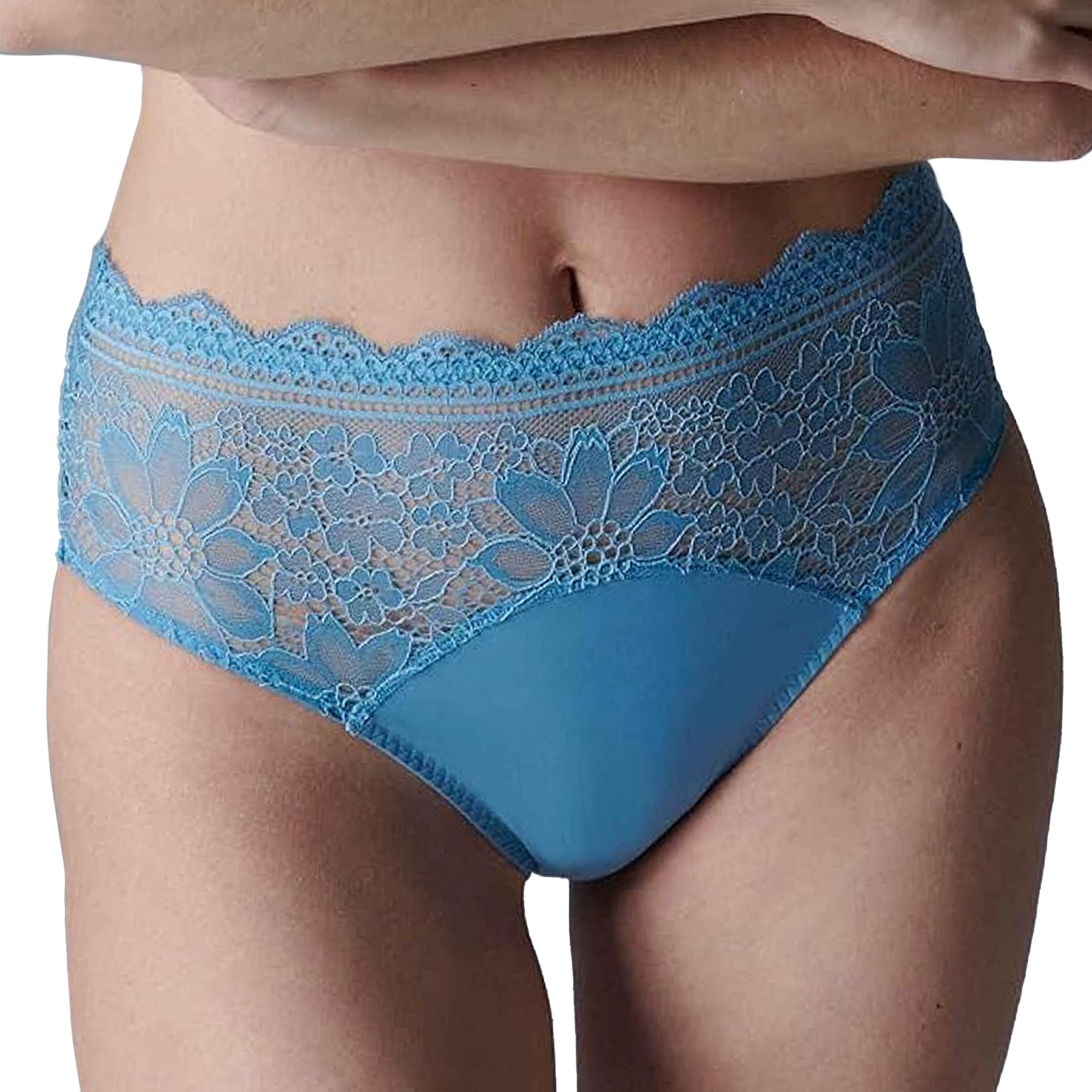 Simone Perele Freesia High Waist Brief 1A1770 Himalayan Blue Front