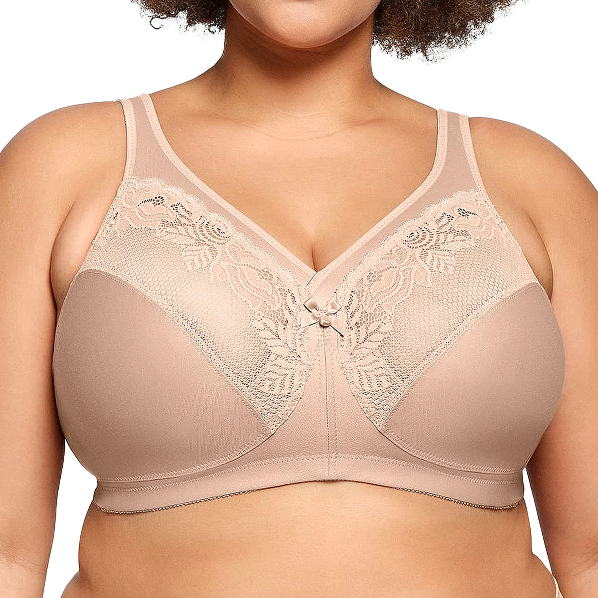 Glamorise MagicLift Minimizer Bra 1003 Cafe Front