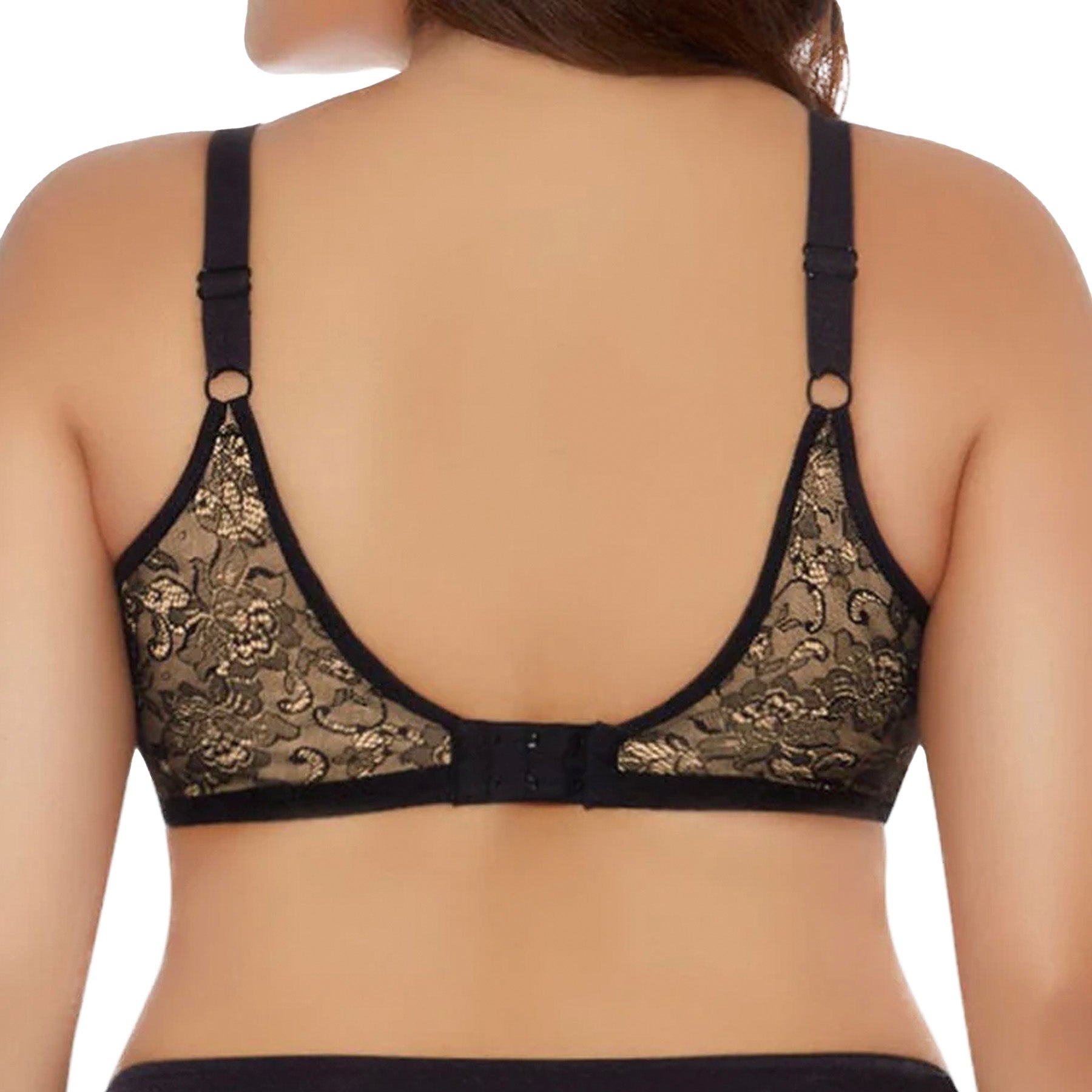 Goddess Yvette Banded Underwire Back Smoothing Bra GD6750 Black Back