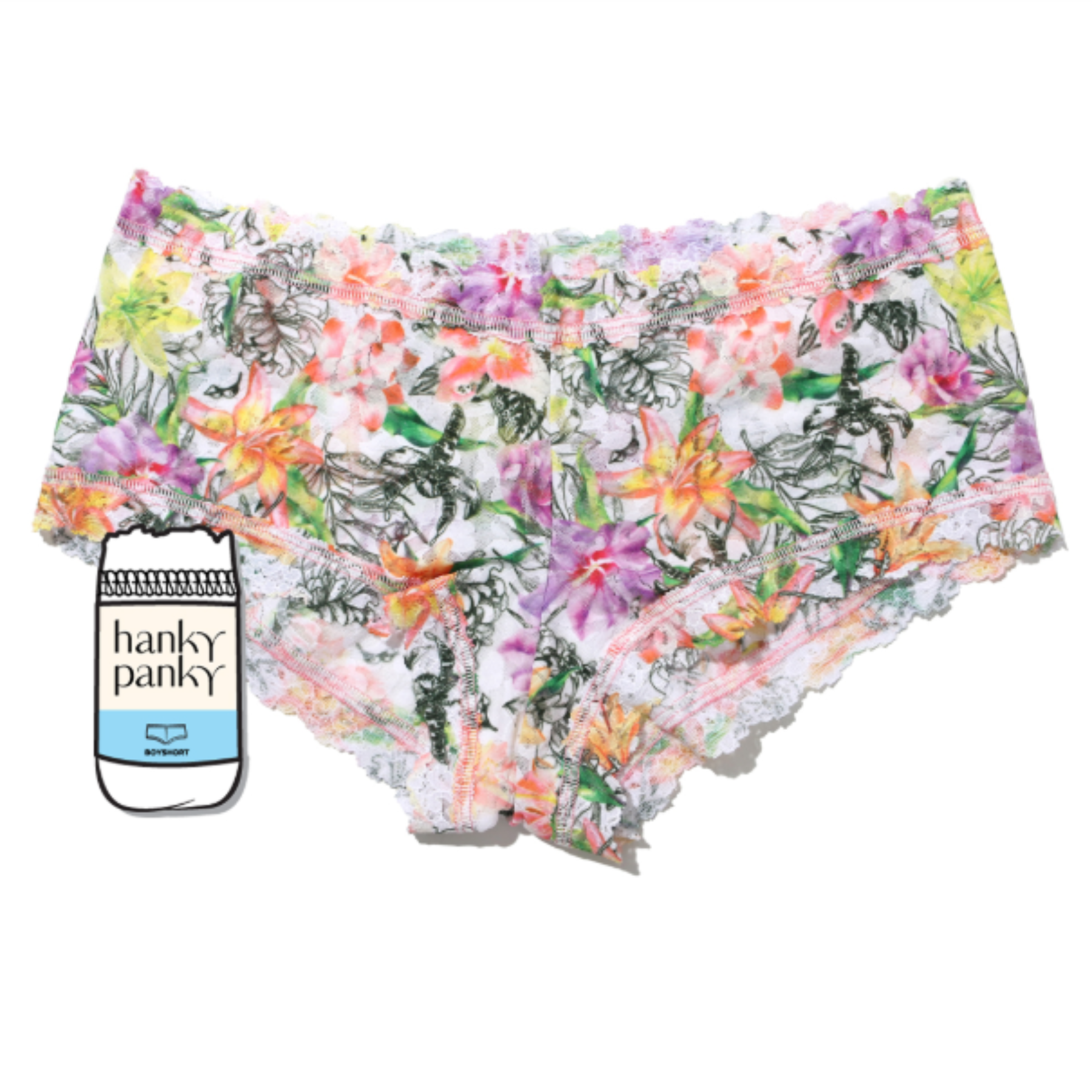 Printed Signature Lace Boyshort PR4812P (Rolled) - Botany (BOTW)