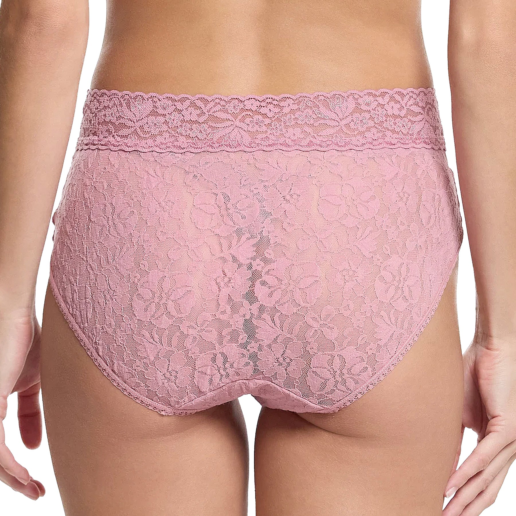 Hanky Panky Flora Lace French Brief 5B2462 Mauve Orchid Pink Back