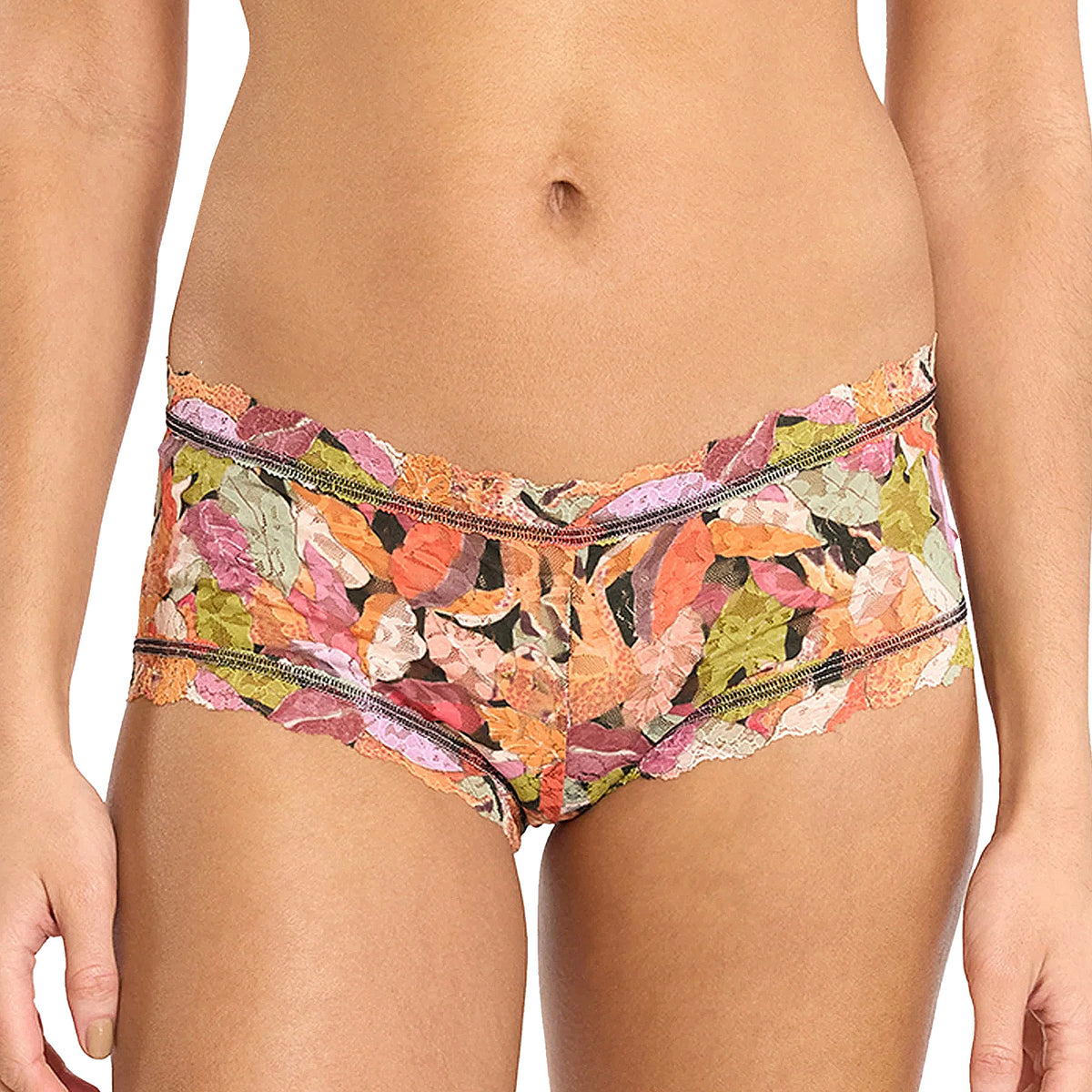 Hanky Panky Printed Signature Lace Boyshort PR4812 Now You See Me Front