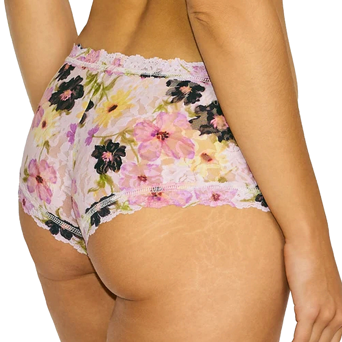 Hanky Panky Printed Signature Lace Boyshort PR4812P Rolled Pressed Pink back