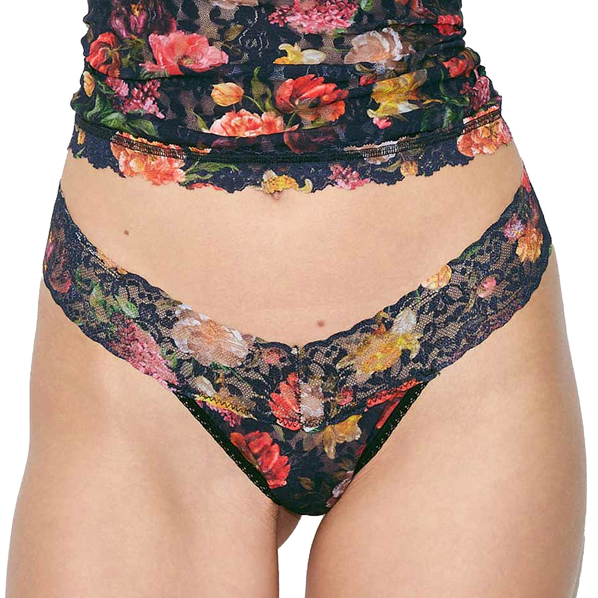 Hanky Panky Signature Lace Original Rise Thong 4811P Moonlit Front