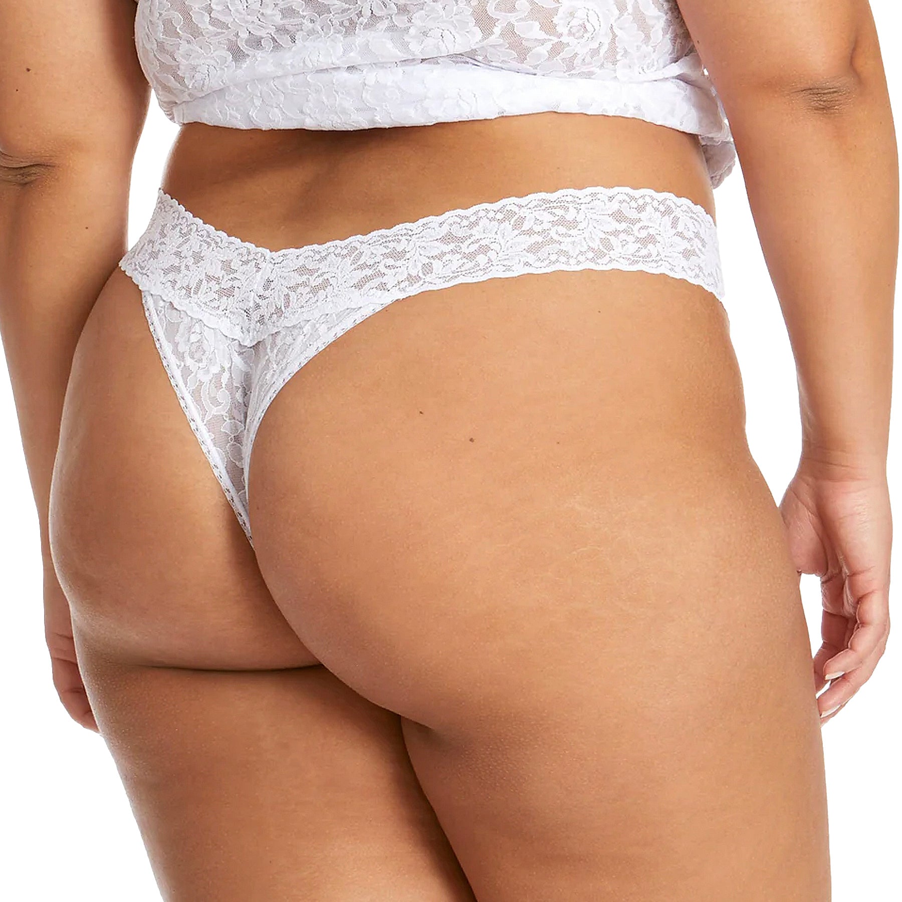 Hanky Panky Signature Lace Original Rise Thong 4811P White Back