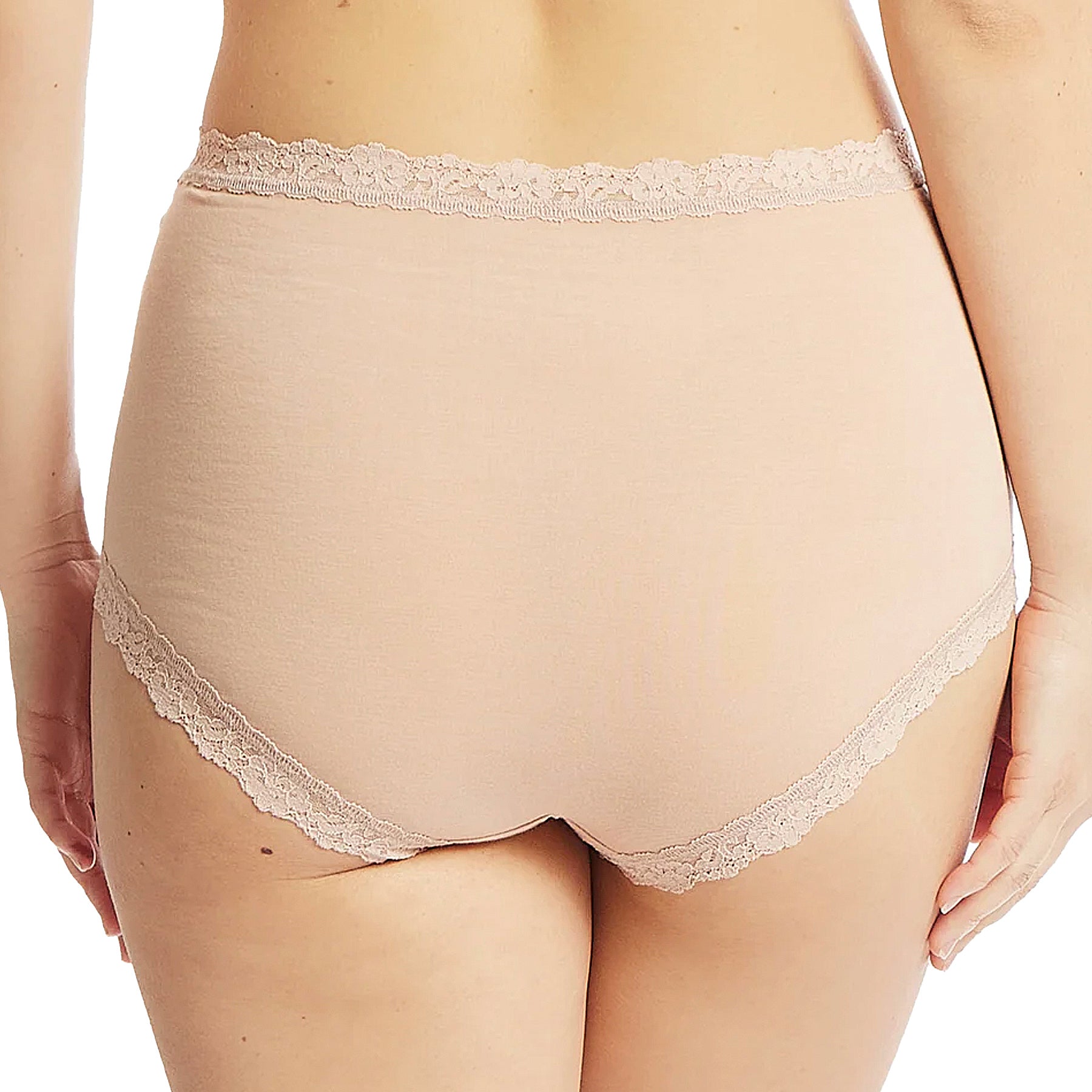 Hanky Panky Supima Cotton High Rise Boyshort 891292 Chai Back