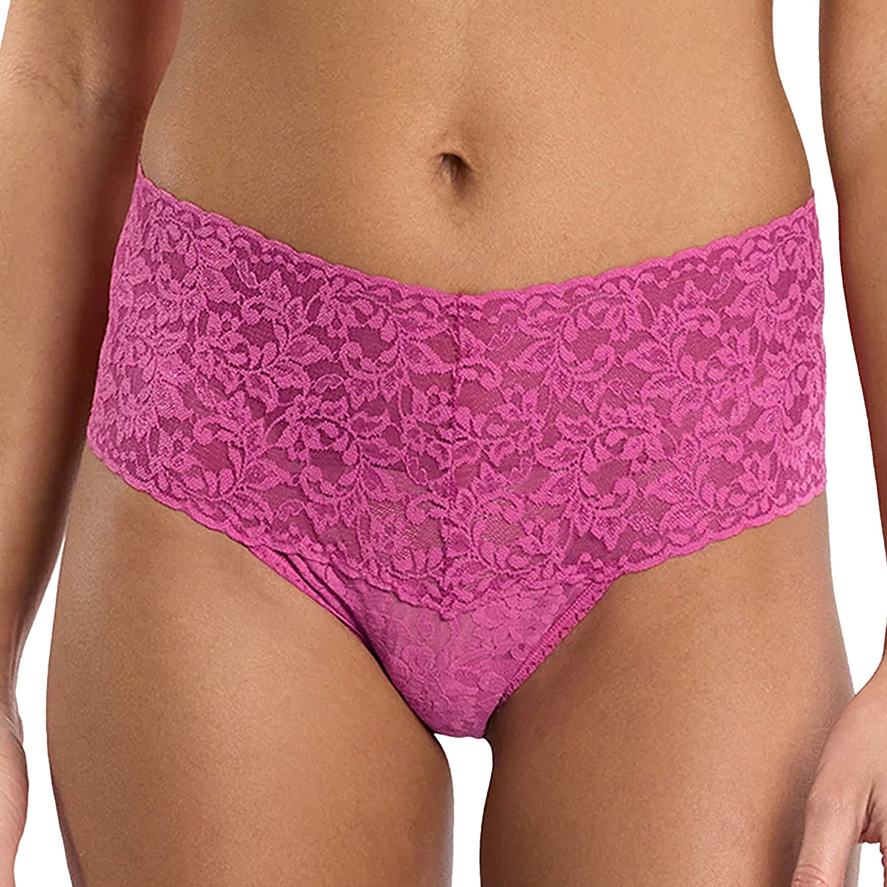 Hanky Panky Signature Lace Retro Thong 9K1926 Dragon Fruit Pink Front