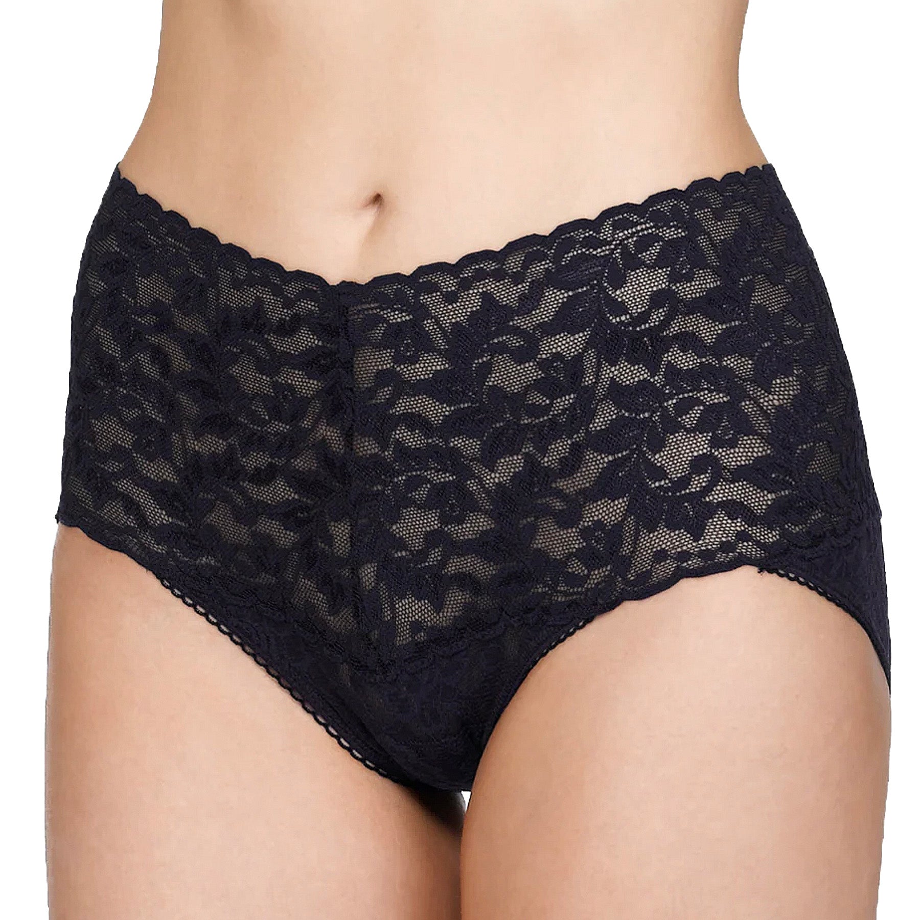 Hanky Panky Signature Lace Retro V-kini 9K2124 Black Front