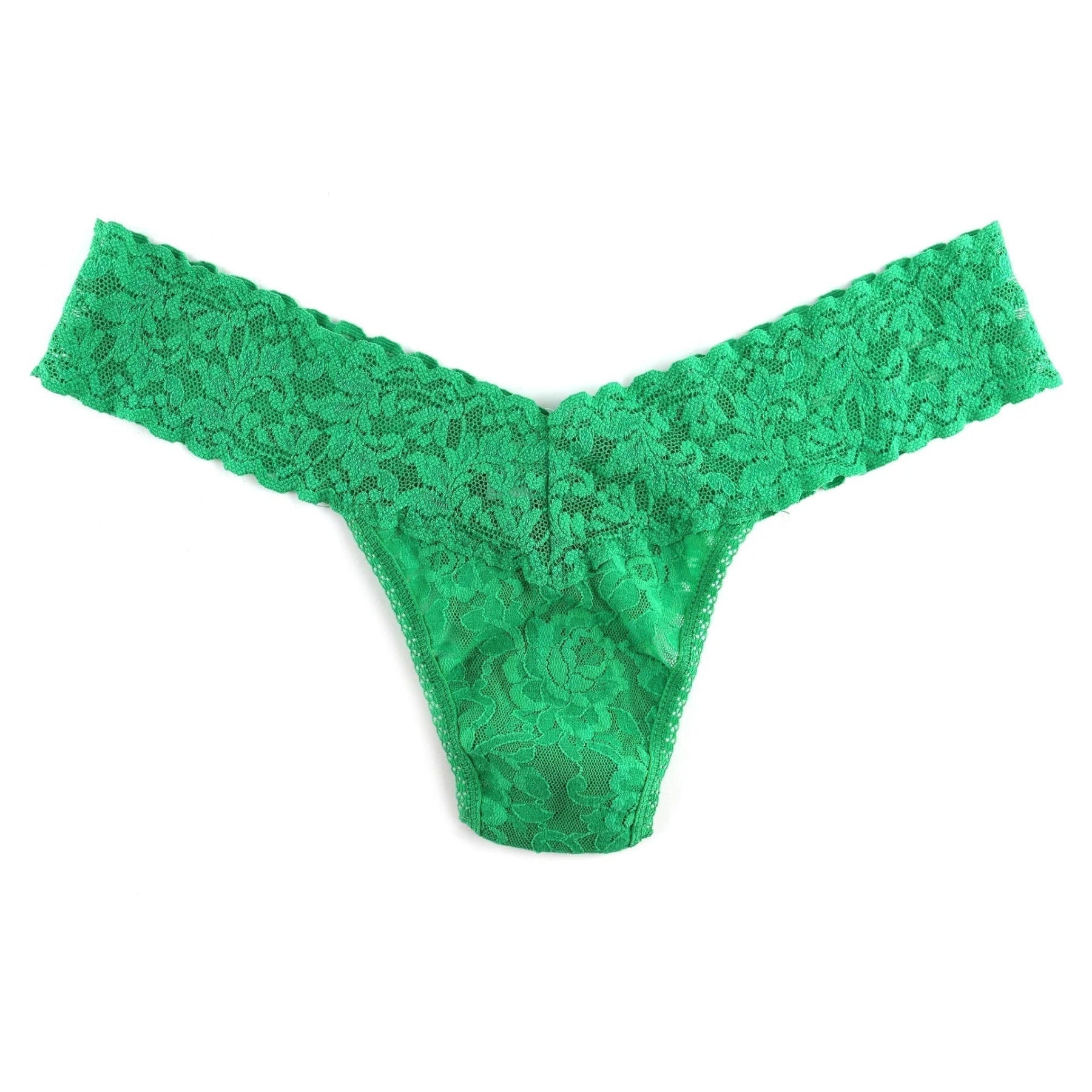 Signature Lace Original Rise Thong 4811 - Grassland Green