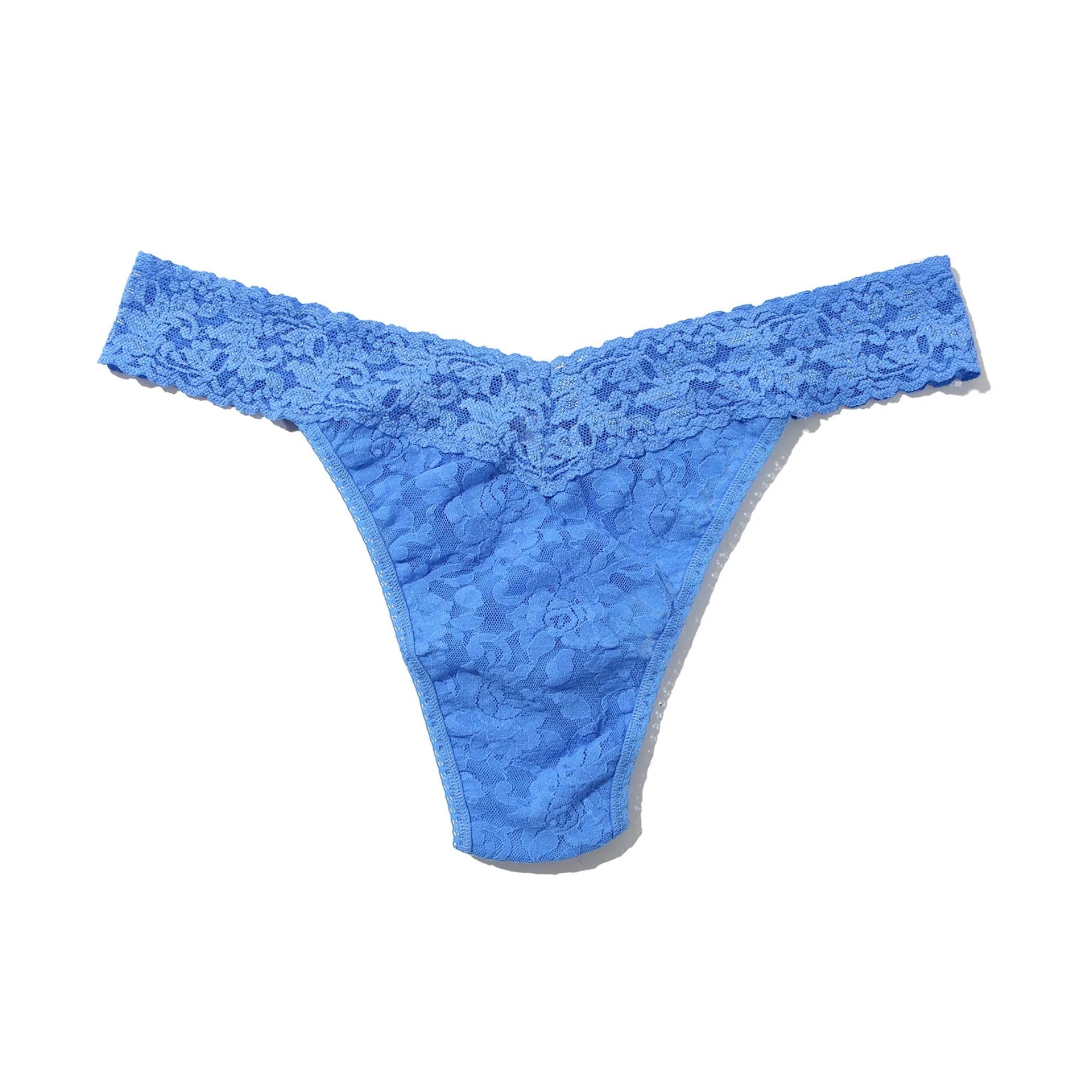 Hanky Panky Signature Lace Original Rise Thong 4811P - Take The Plunge Blue (TTPB)
