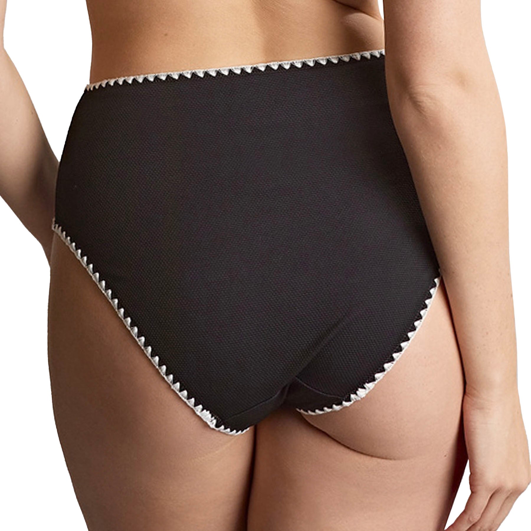 Panache High Waist Bikini Brief SW2035E Aurora Black White Back