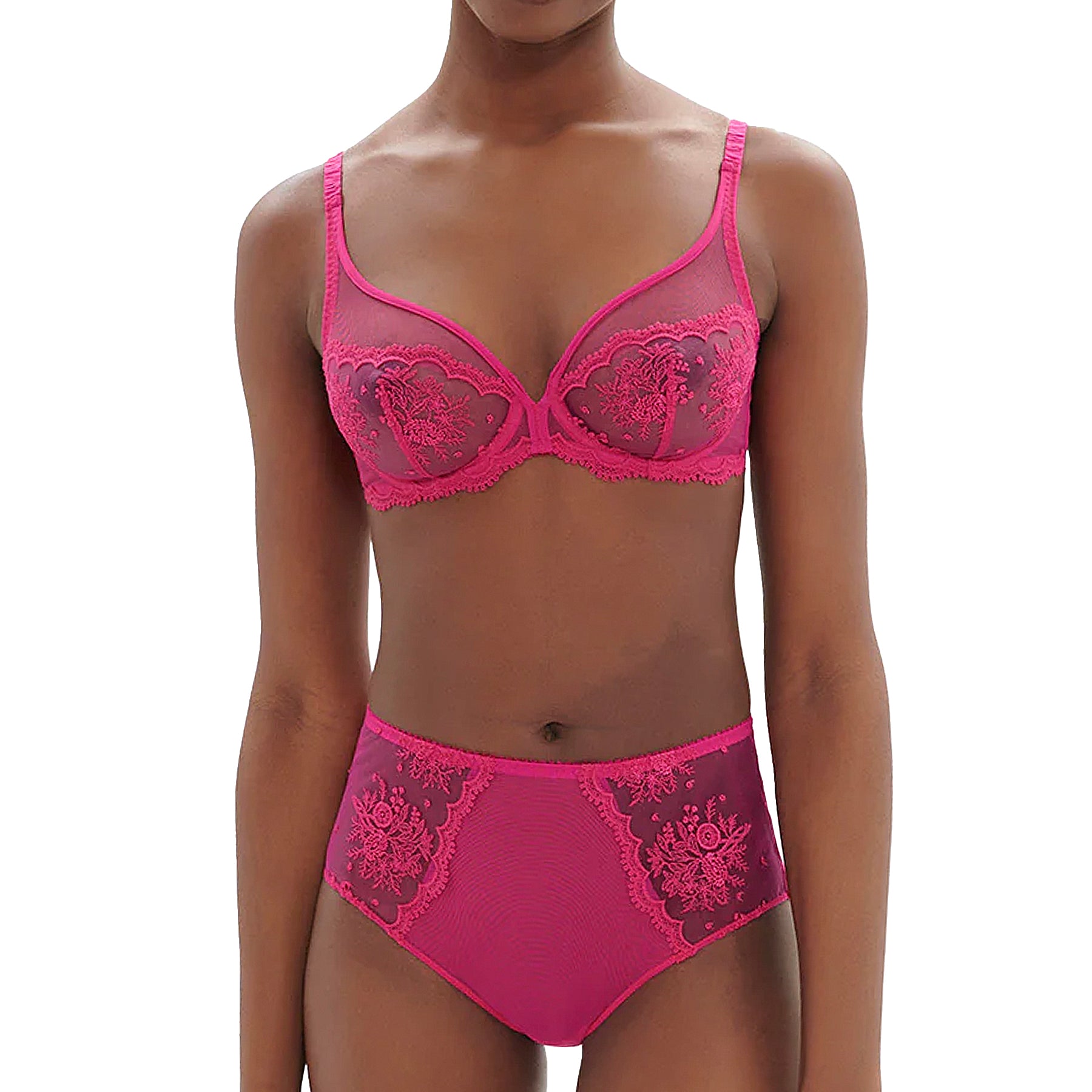 Simone Perele Intrigue Retro Brief 1E2770 Disco Pink Set