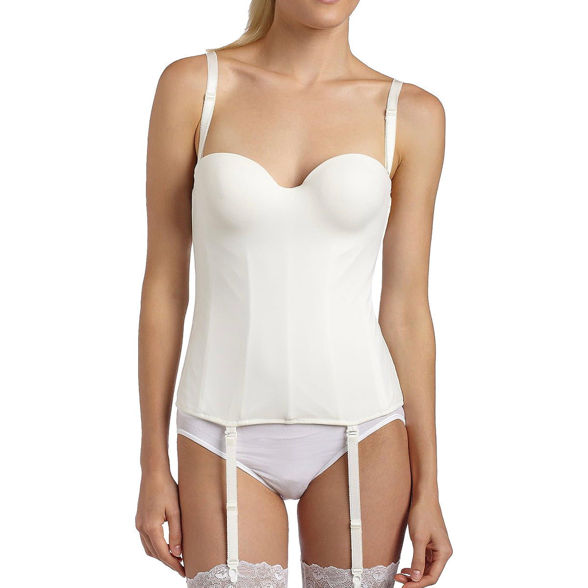 Carnival Invisible Torsolette Longline Bra 426 Ivory Set
