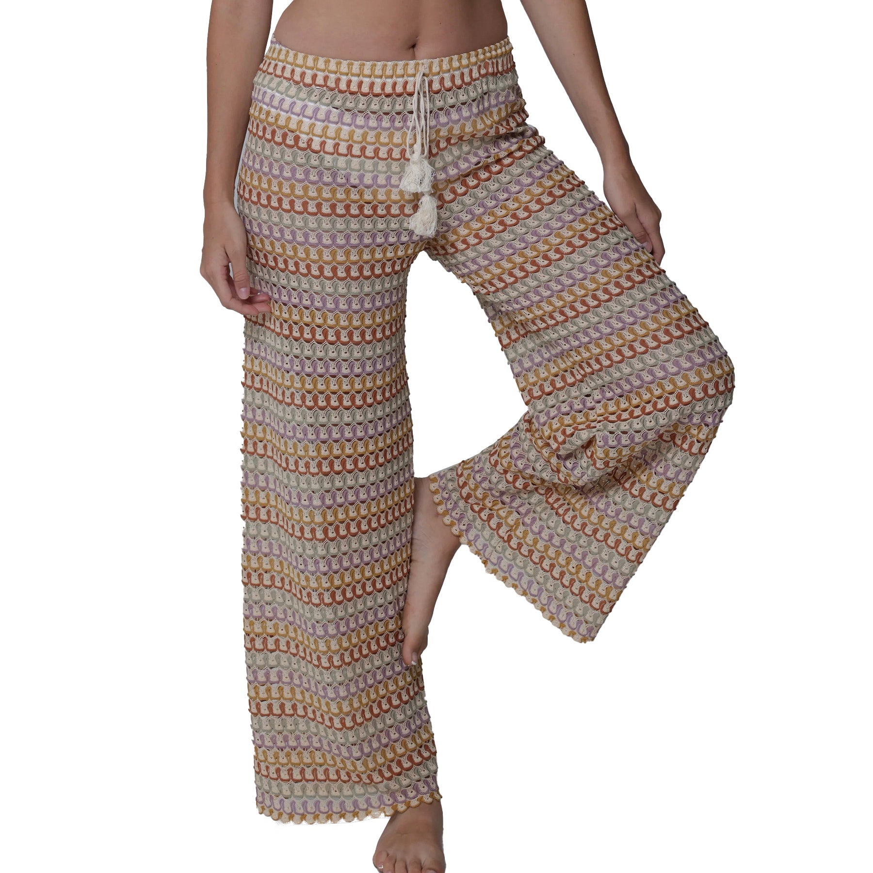 J Valdi Aruba Knit Beach Pant Cover Up J11055 Multi Front