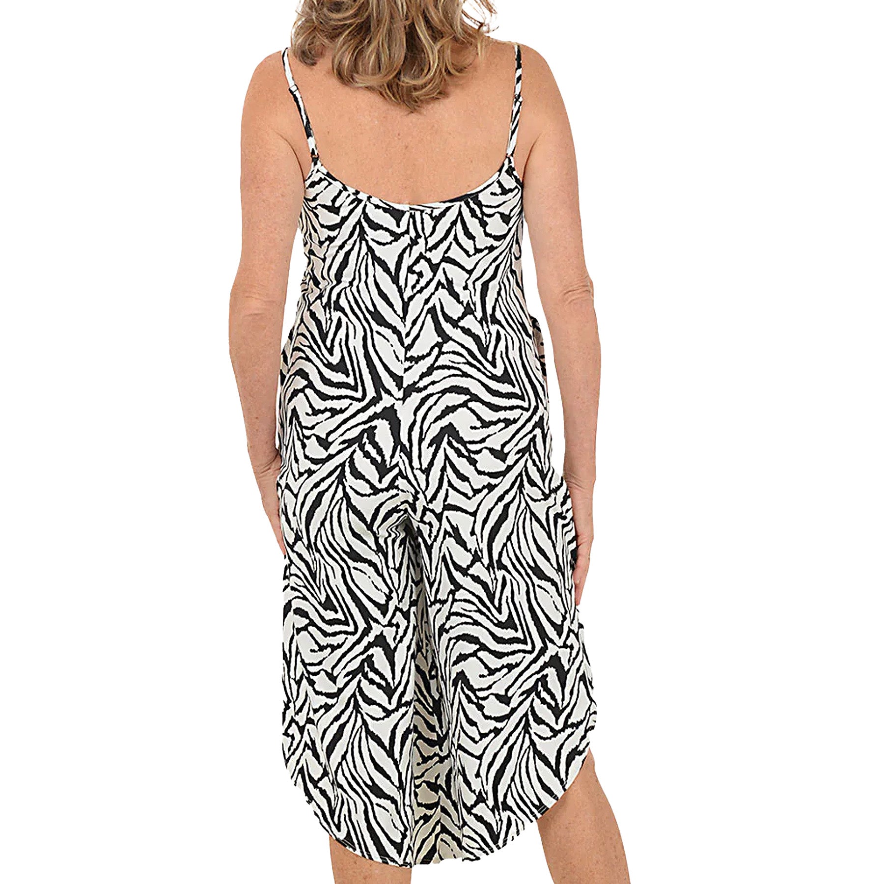 J. Valdi Mauritius Flowy Jumper Coverup J11176 White/Black Back