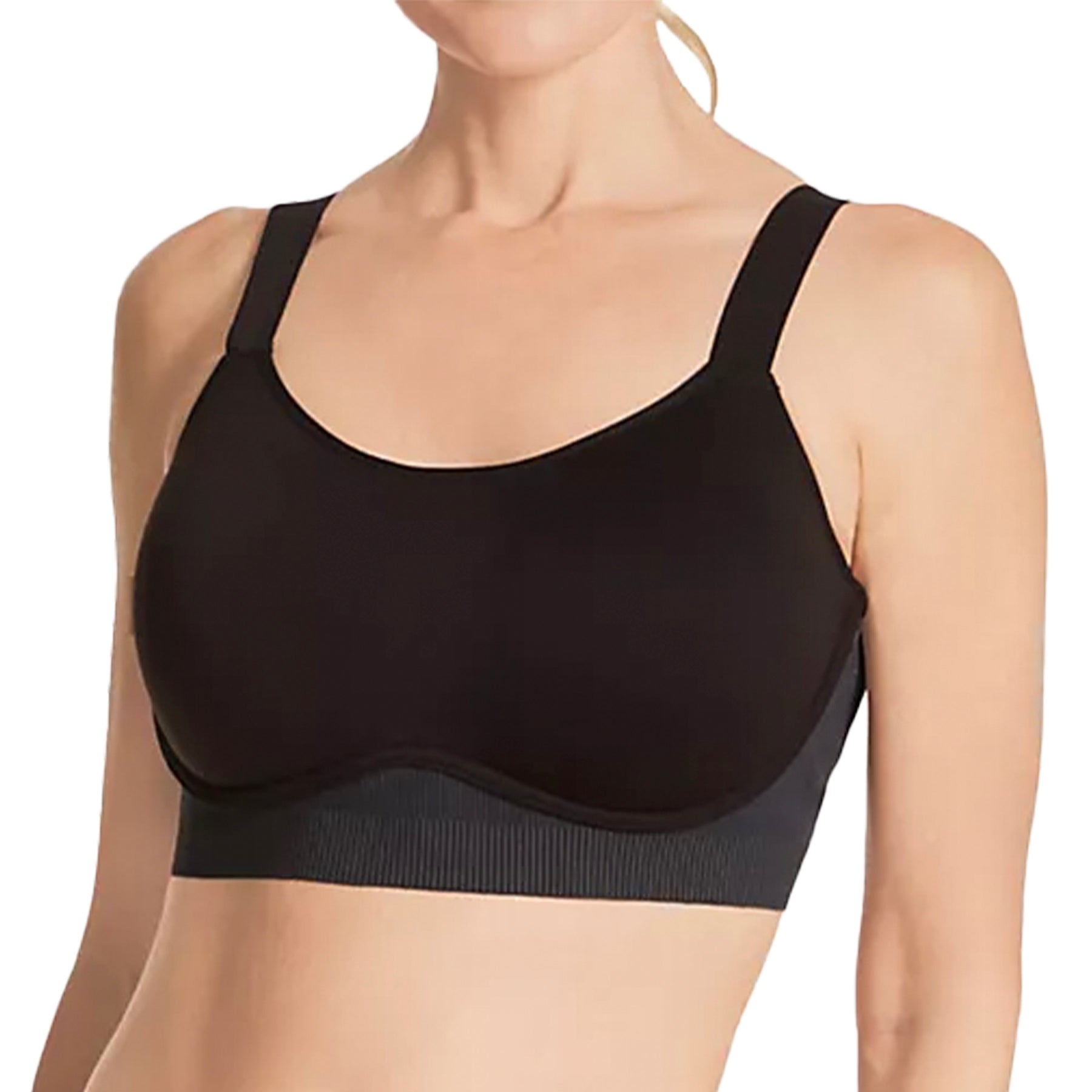 Le Mystere Seamless Comfort Contour Sports Bra 8333 Black Front