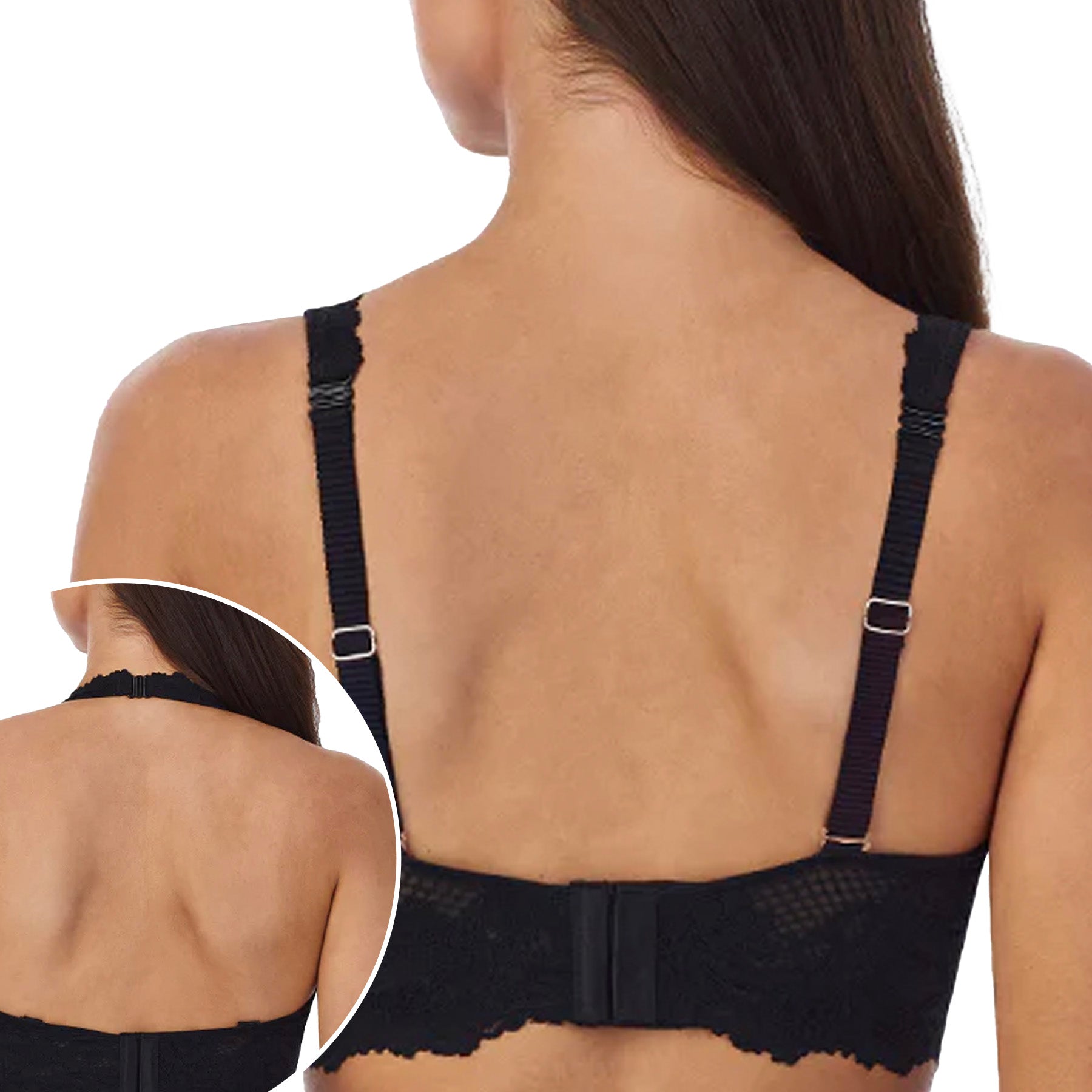 Le Mystere Lace Allure Longline Convertible Bra 3246 Black Back