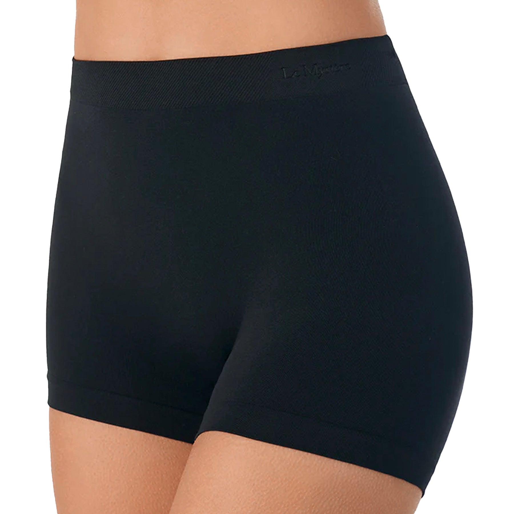 Le Mystere Seamless Comfort Boyshort 7717 Black Front